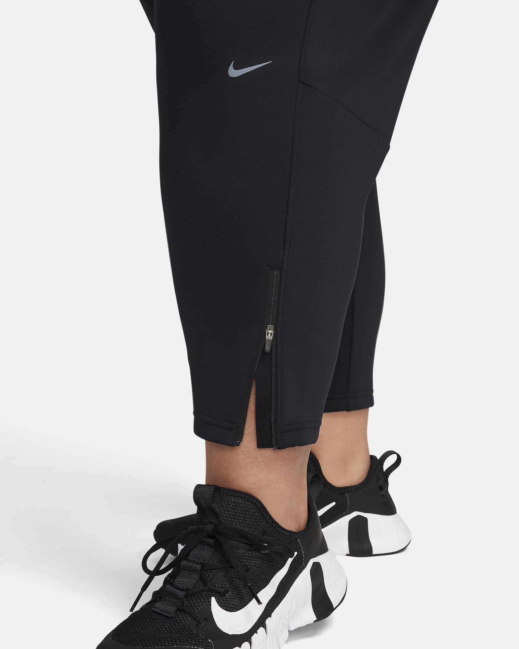 Nike Dri-FIT Prima Women's High-Waisted 7/8 Training Pants (Plus Size) - Black/Black