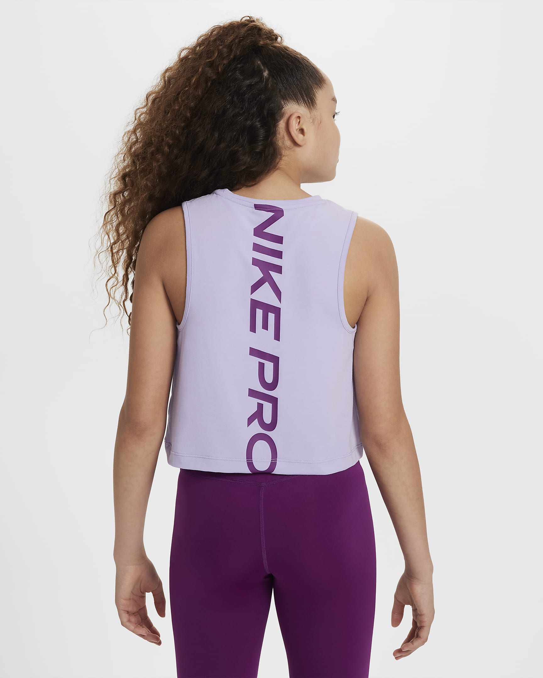 Nike Pro Girls' Dri-FIT Training Tank Top - Hydrangeas/Viotech