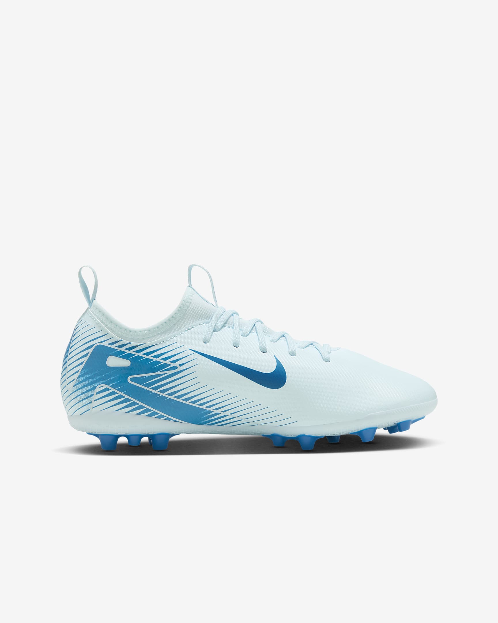 Nike Jr. Mercurial Vapor 16 Academy Little/Big Kids' AG Low-Top Soccer Cleats - Glacier Blue/Blue Orbit