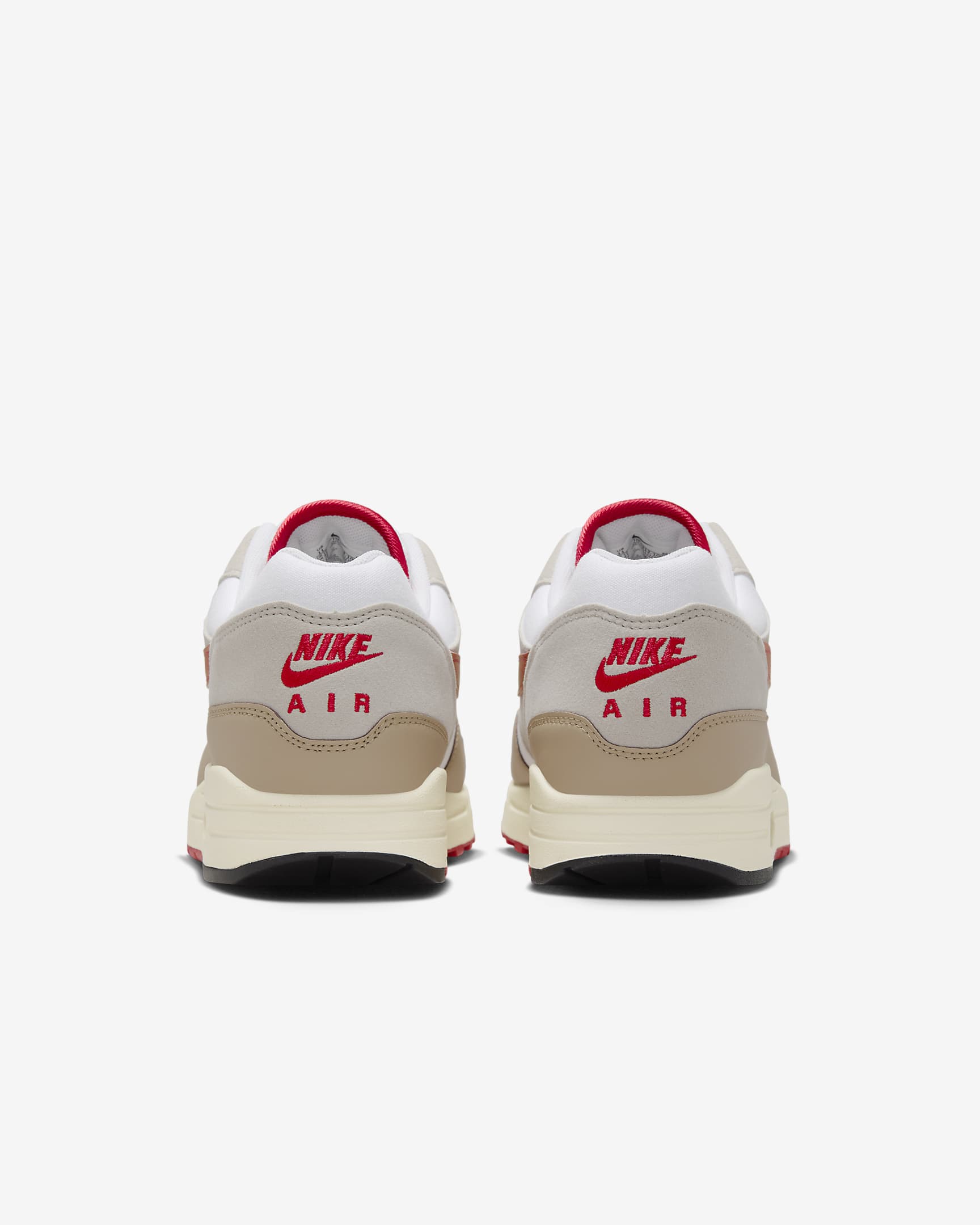 Nike Air Max 1 Men's Shoes - White/Cream II/Limestone/University Red