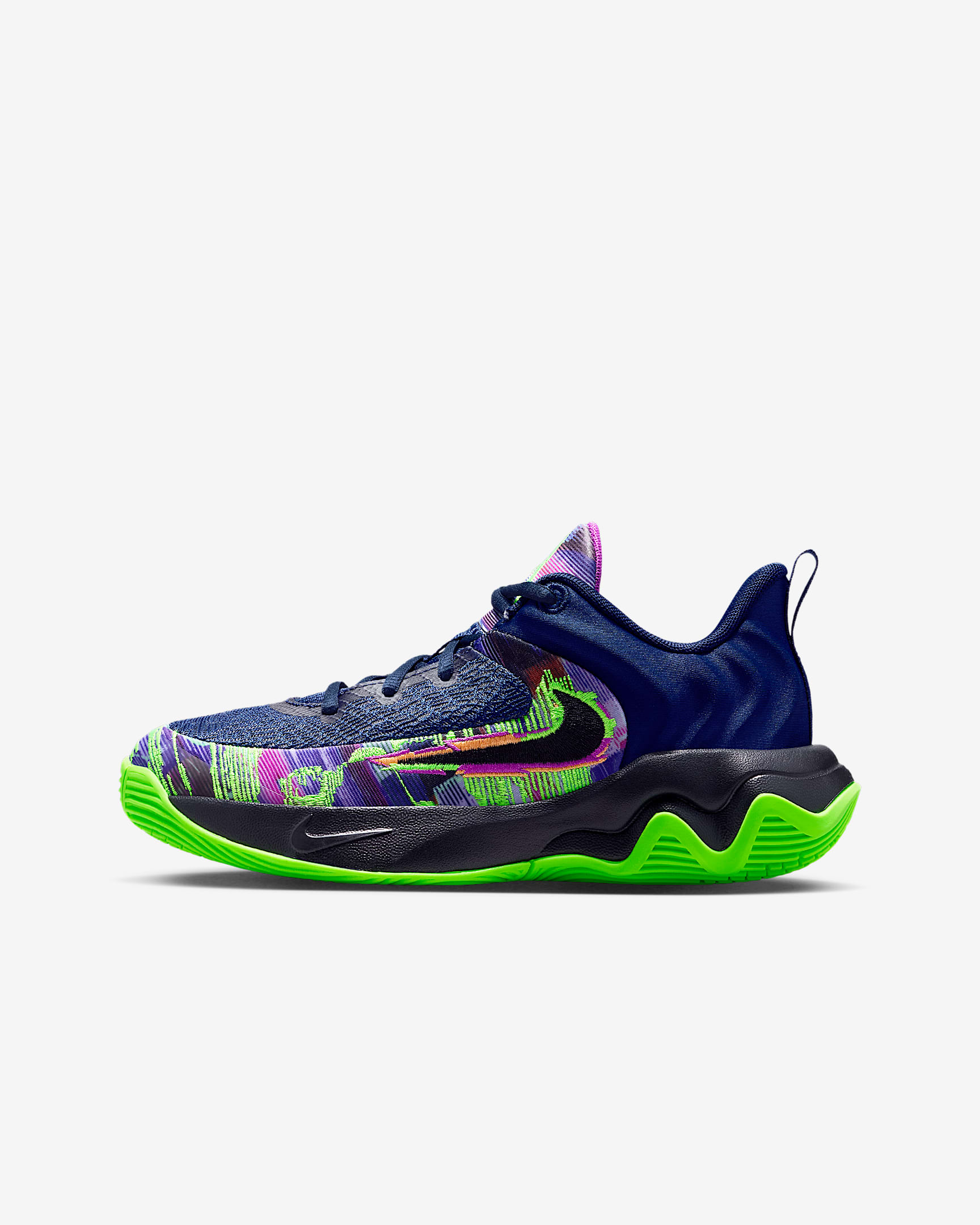 Giannis Immortality 4 Big Kids' Basketball Shoes - Blue Void/Green Strike/Vivid Purple/Black