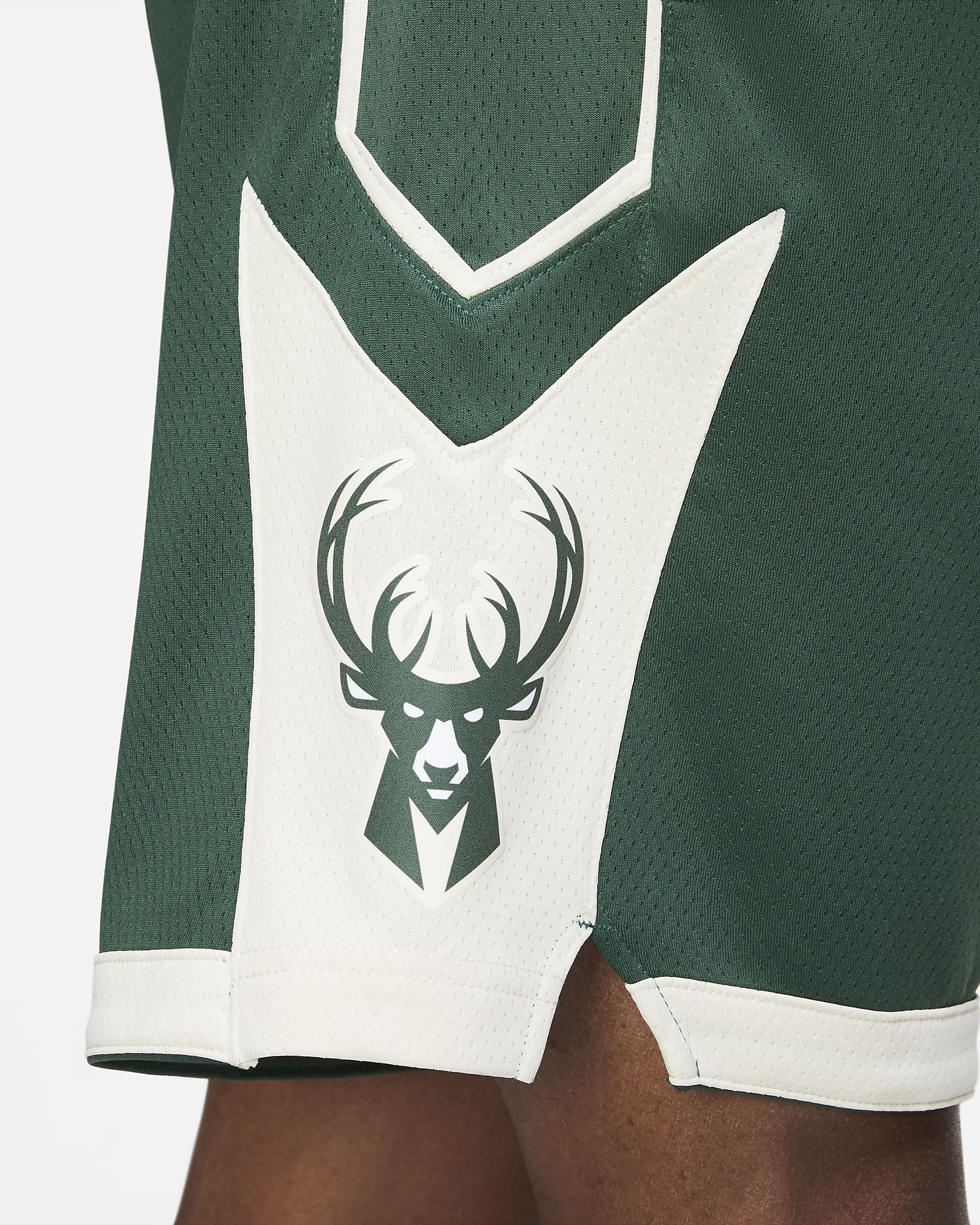 Shorts Milwaukee Bucks Icon Edition Swingman Nike NBA - Uomo - Fir/Flat Opal/Opal/Bianco