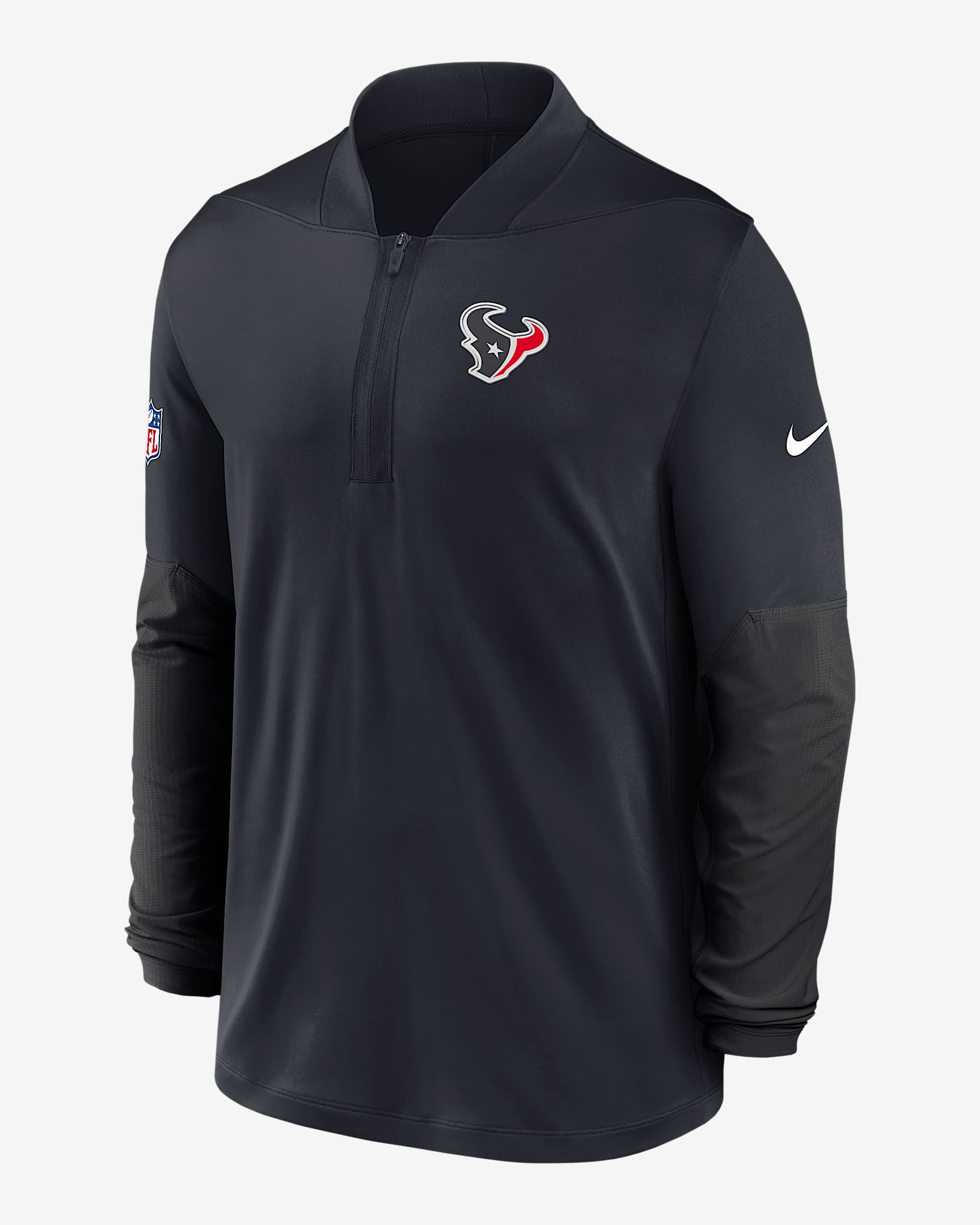 Houston Texans Feel The Pressure Men's Nike Dri-FIT NFL 1/2-Zip Top - Navy
