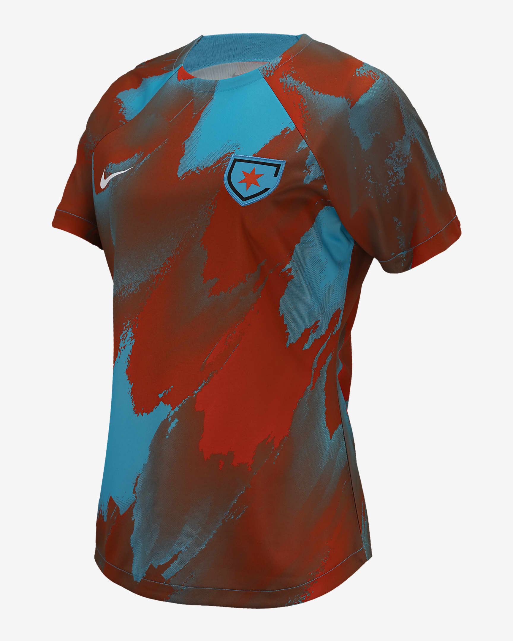 Chicago Red Stars Women's Nike NWSL Pre-Match Top - Baltic Blue