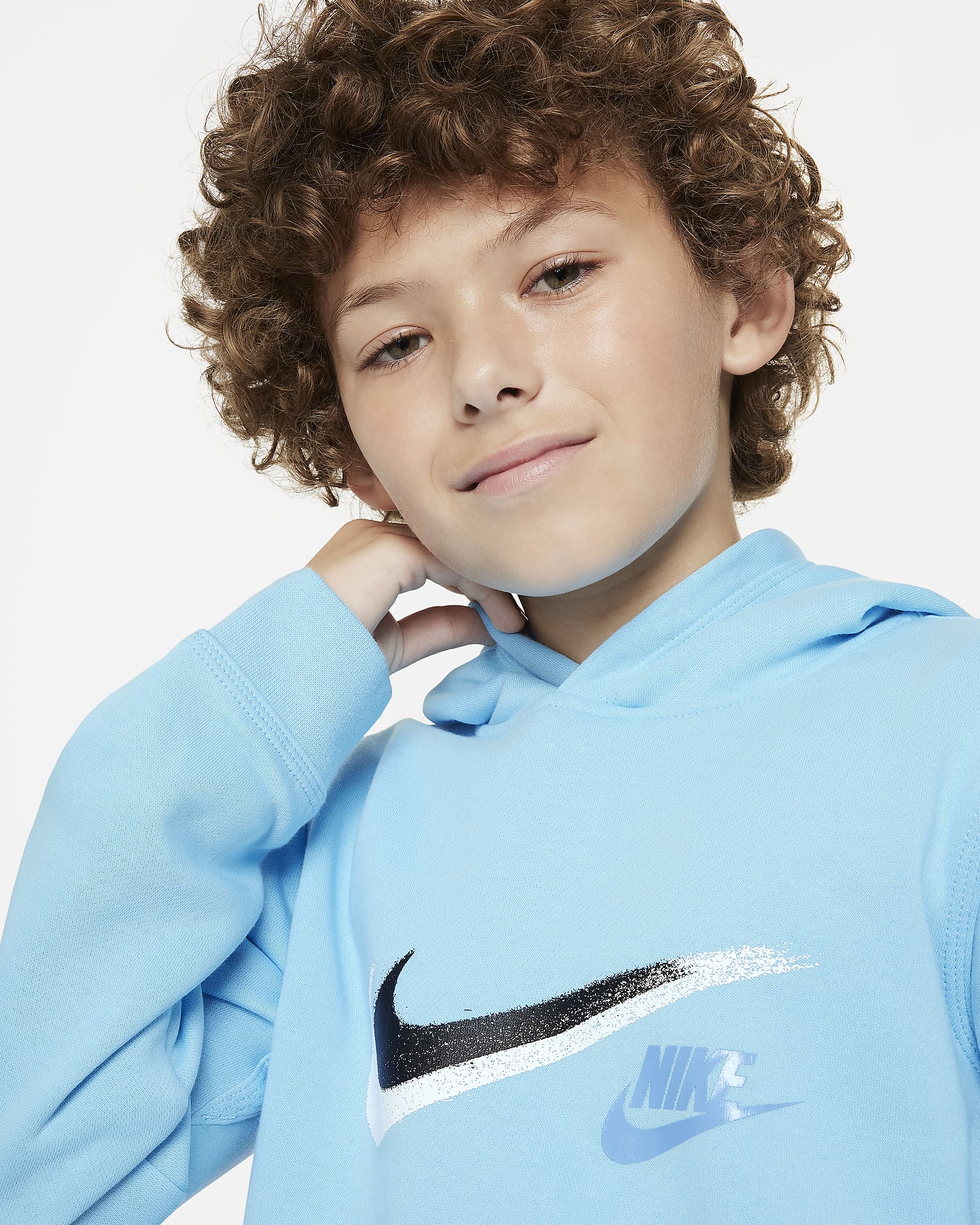 Nike Sportswear Older Kids' (Boys') Fleece Pullover Graphic Hoodie. Nike UK