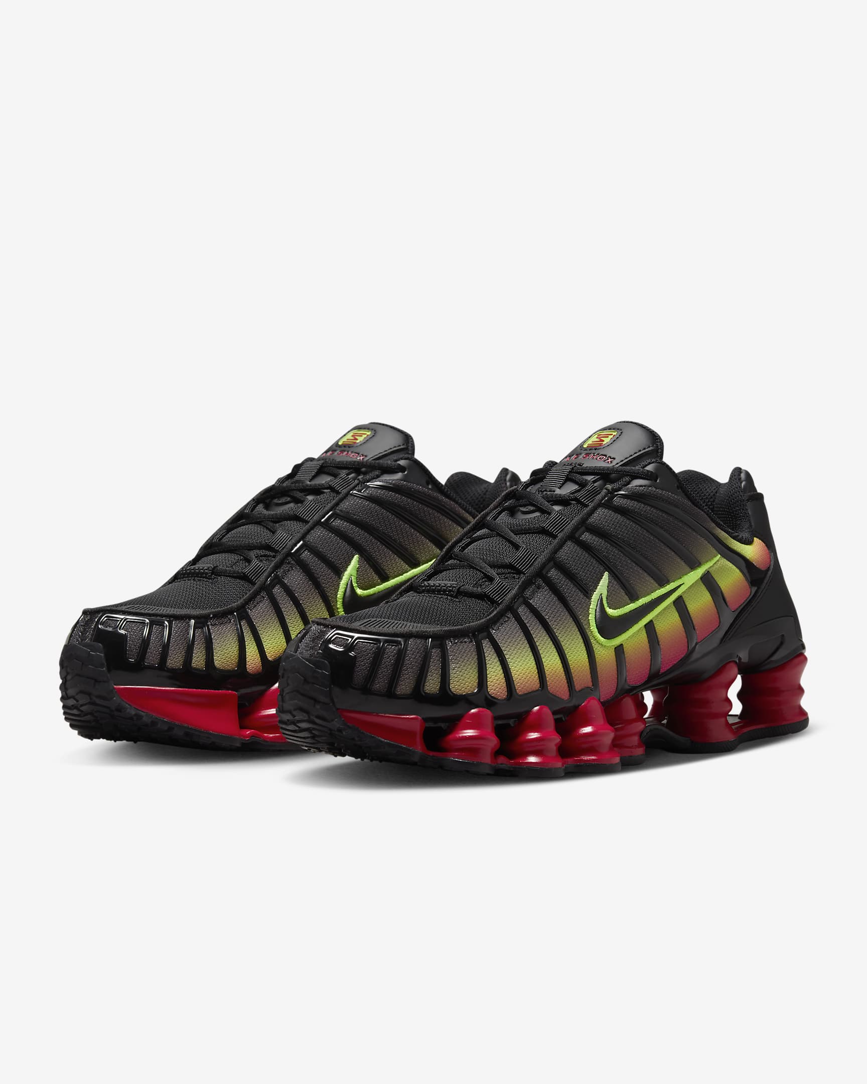 Sapatilhas Nike Shox TL - Preto/Volt/Vermelho Fire/Preto