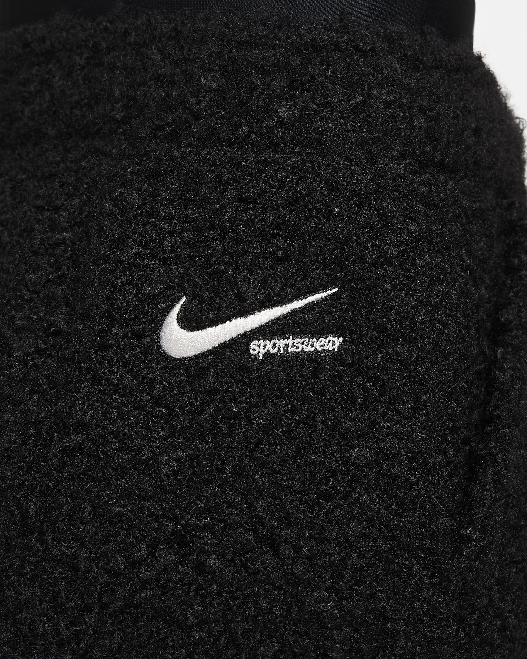 Survêtement en tissu Fleece à poils longs Nike Sportswear Collection pour femme - Noir/Summit White