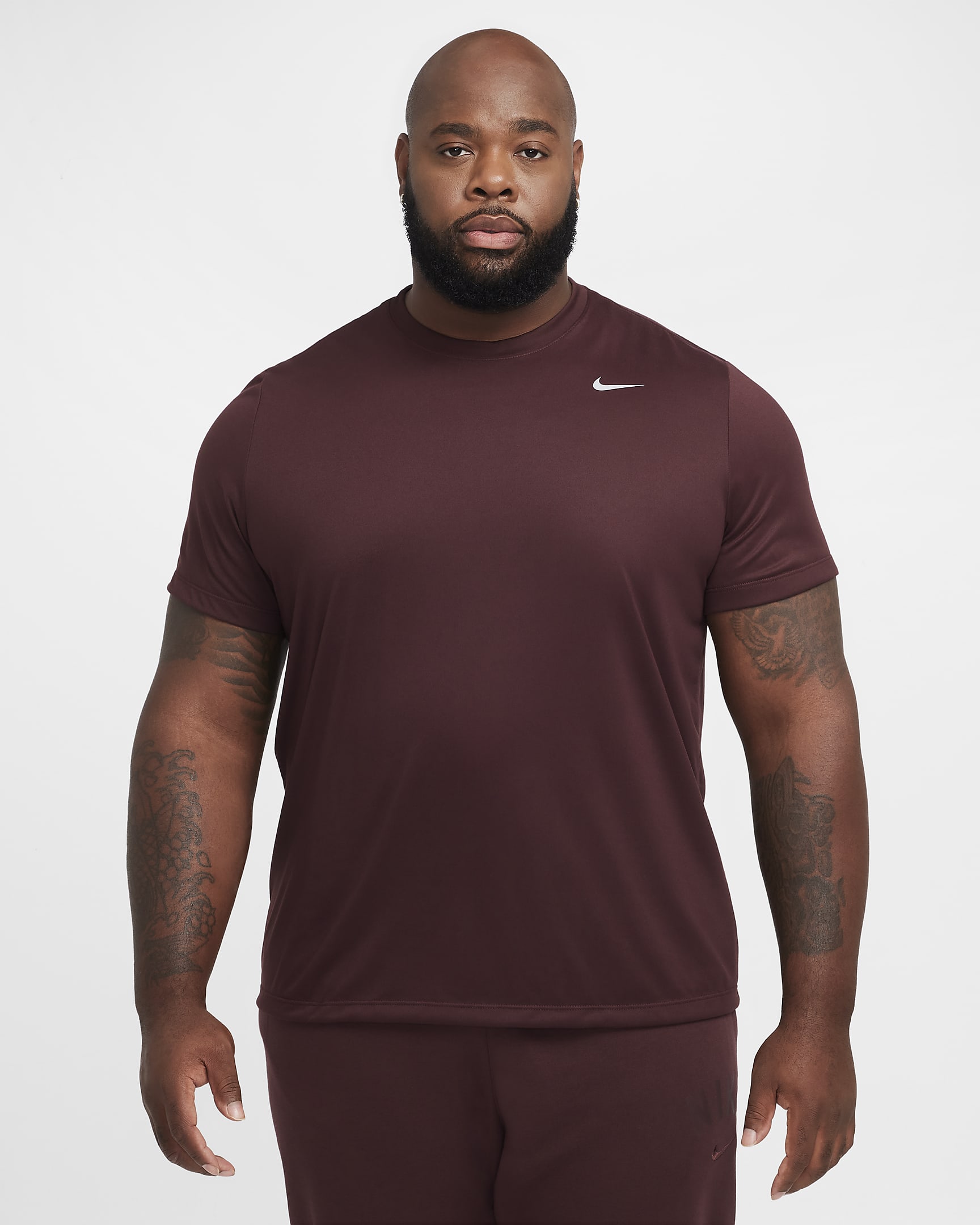 Playera de fitness para hombre Nike Dri-FIT Legend - Burdeos enérgico/Plata mate