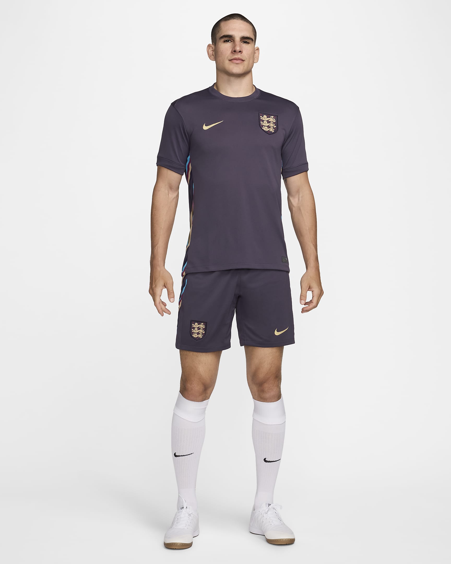 England 2024/25 Stadium Nike Dri-FIT fotballdrakt til dame (damelaget, bortedrakt) - Dark Raisin/Dark Raisin/Sesame