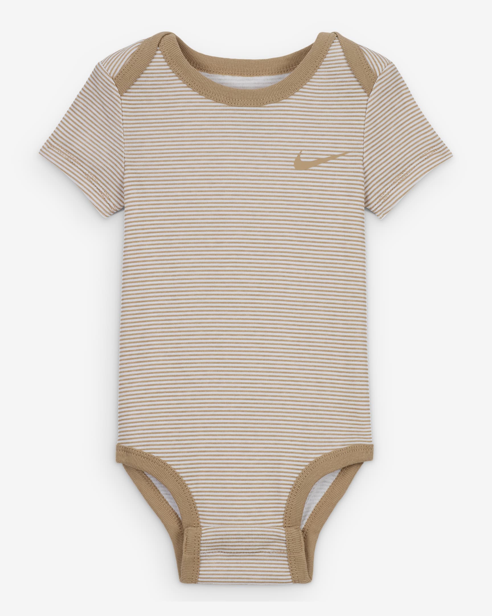 Paquete de tres bodys para bebé (0-9 M) Nike Baby Essentials - Marfil pálido