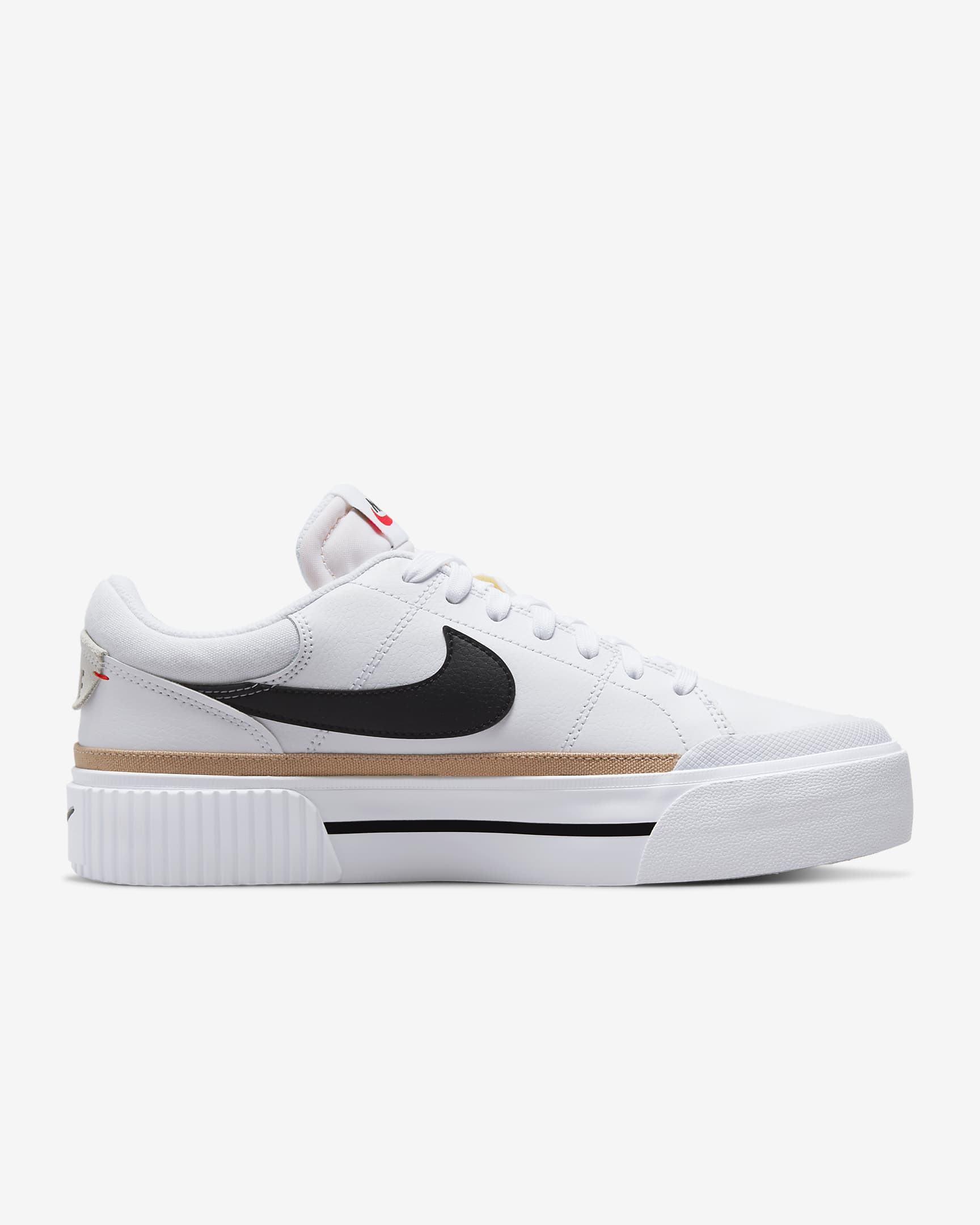 Nike Court Legacy Lift-sko til kvinder - hvid/Hemp/Team Orange/sort