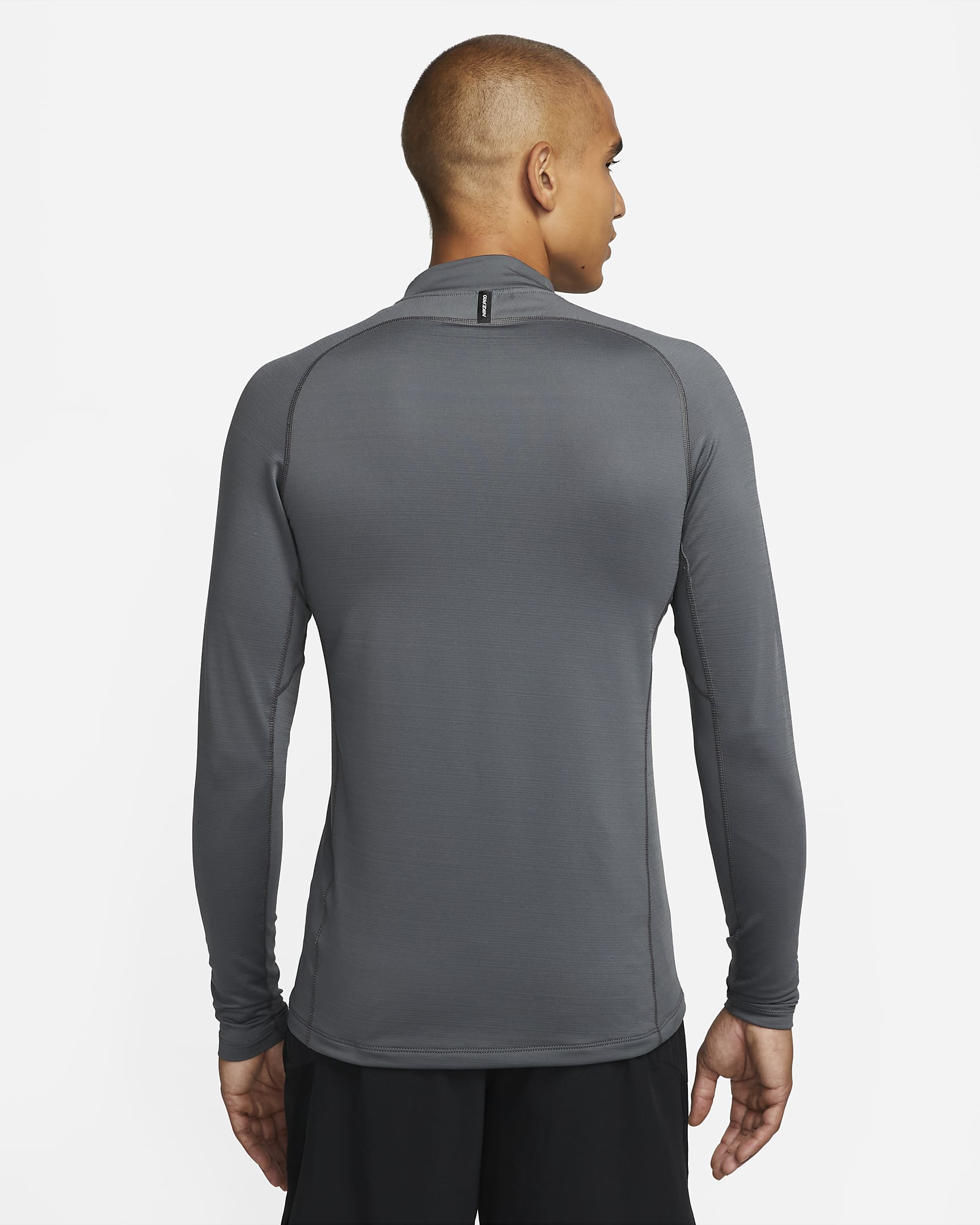 Nike Pro Warm Mens Long Sleeve Mock Neck Training Top Nike Lu 6942