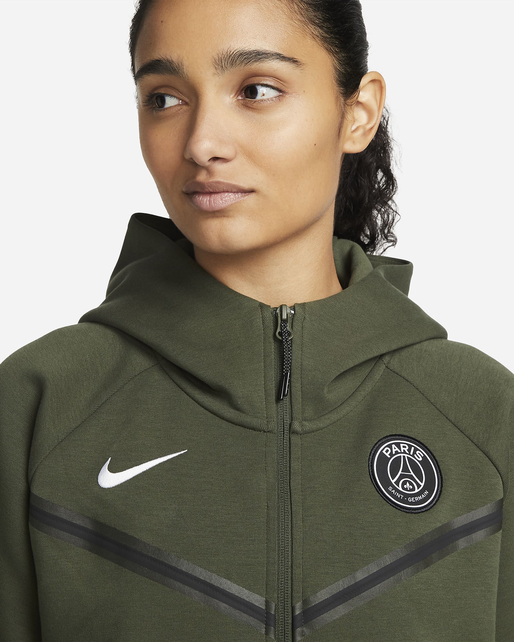 Paris SaintGermain Tech Fleece Windrunner Women's FullZip Hoodie. Nike CH