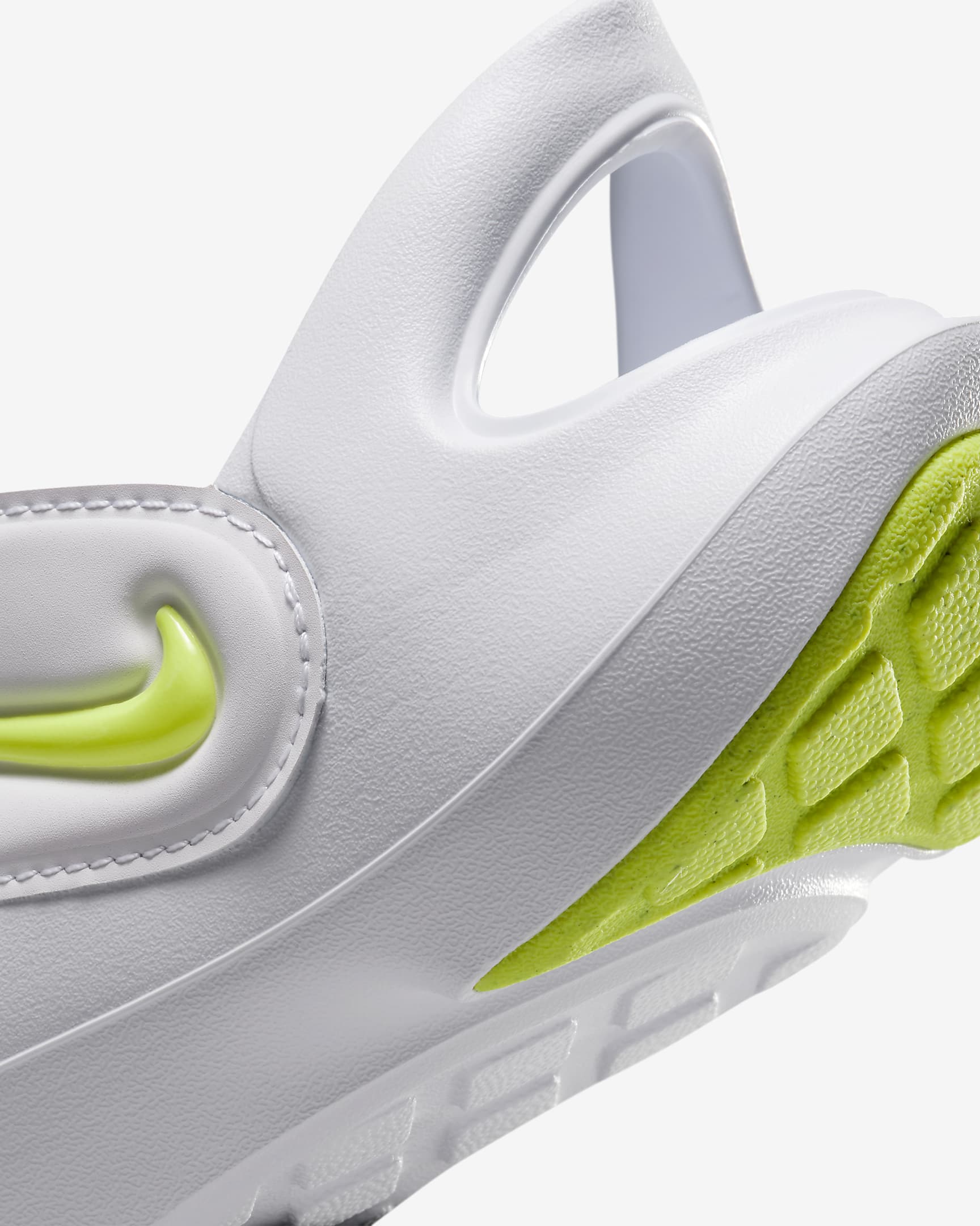 Nike Aqua Swoosh Big Kids' Sandals - White/Pure Platinum/Volt