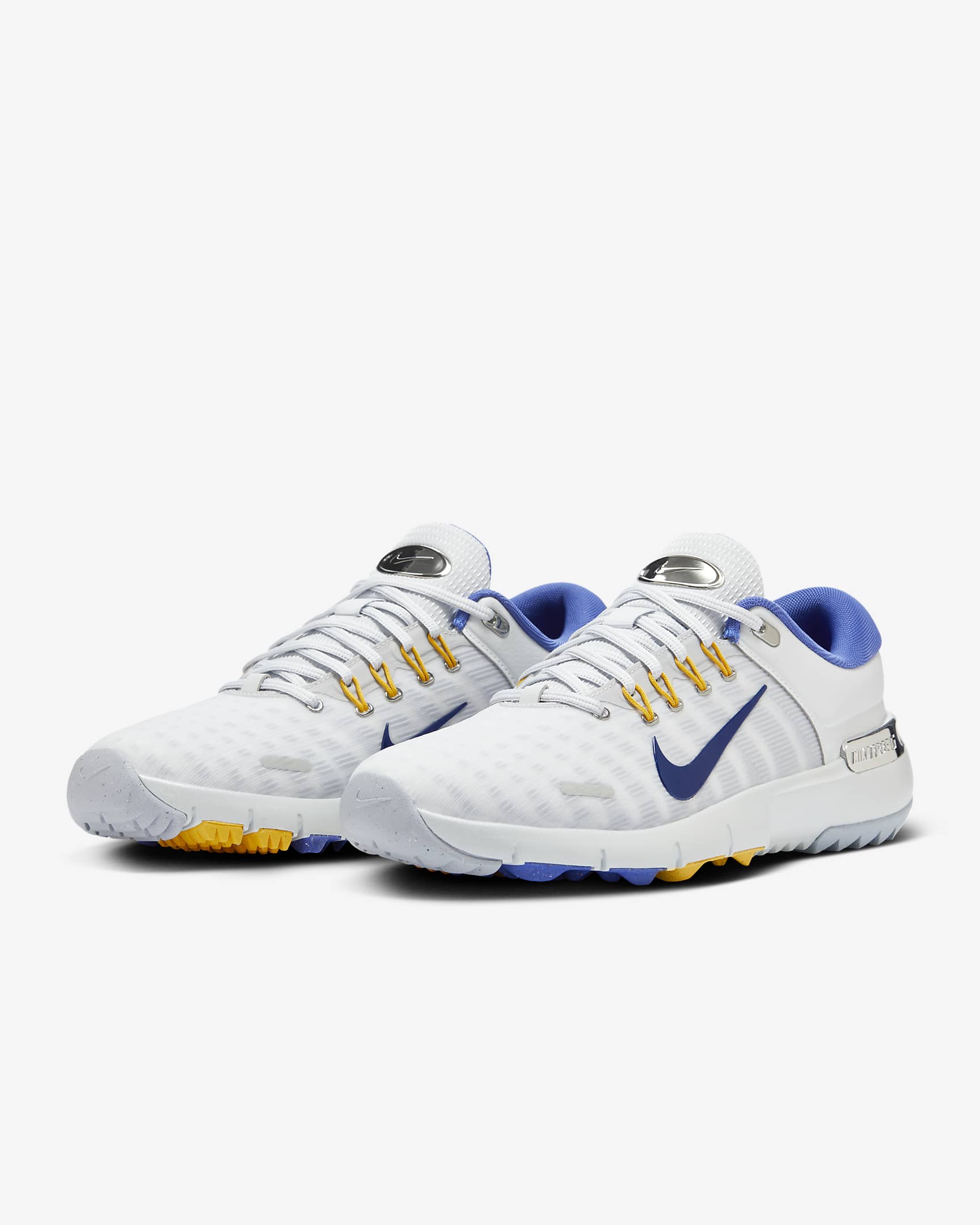 Nike Free Golf Erkek Golf Ayakkabısı - Pure Platinum/University Gold/Wolf Grey/Astronomy Blue