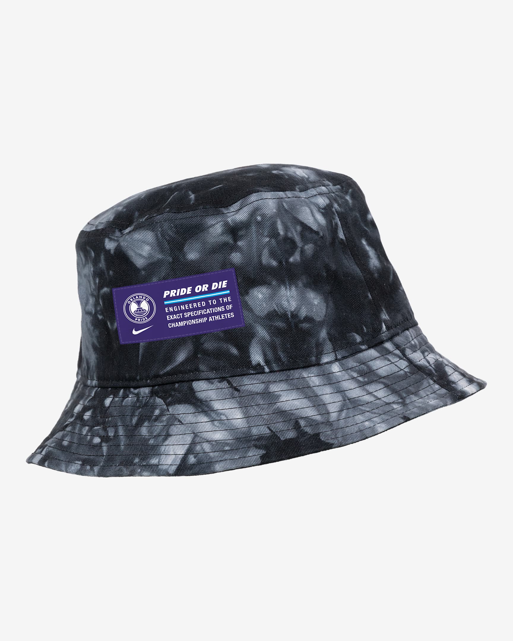 Gorro tipo pescador tie-dye Nike de la NWSL Orlando Pride - Negro