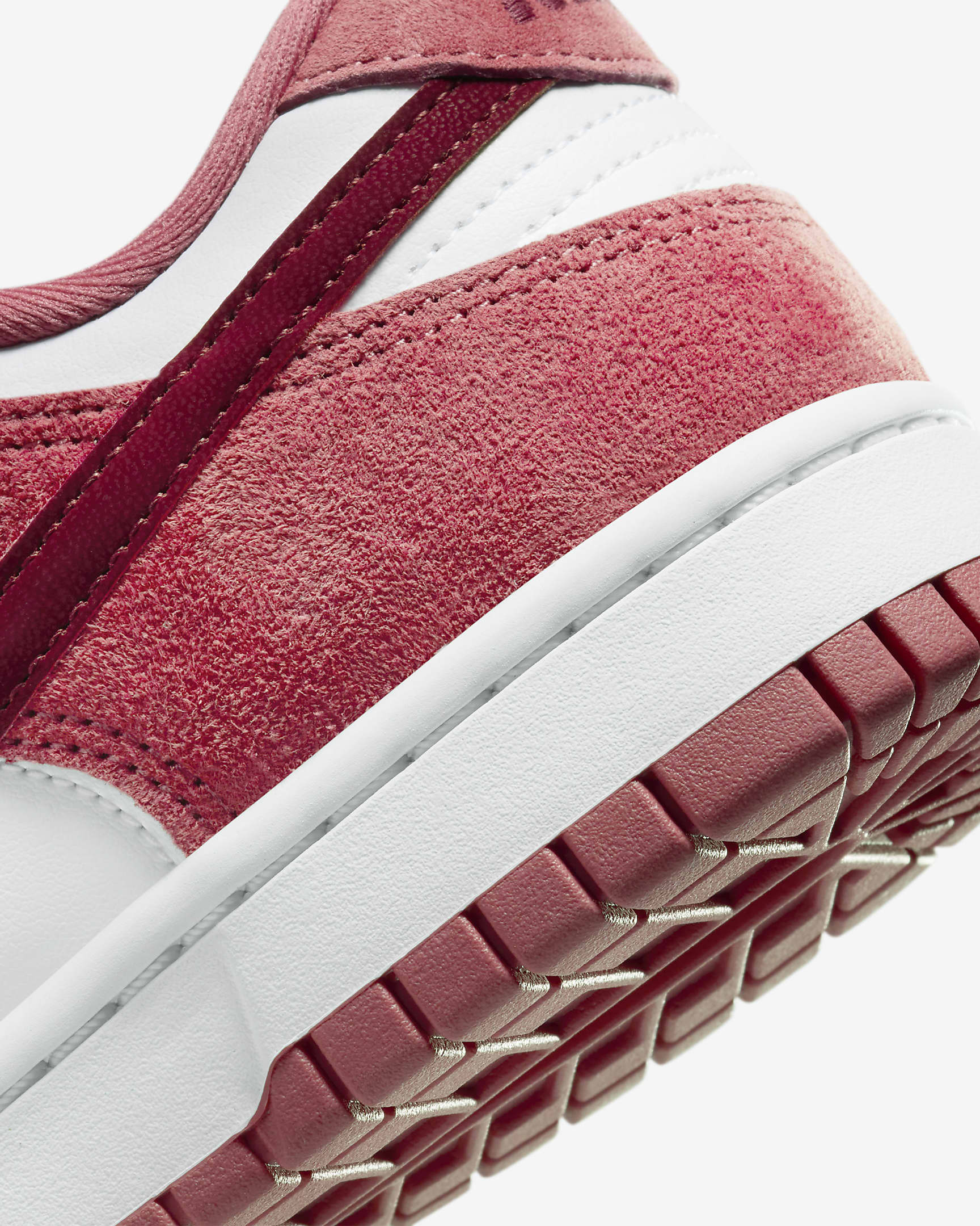 Nike Dunk Low Damesschoenen - Wit/Adobe/Dragon Red/Team Red