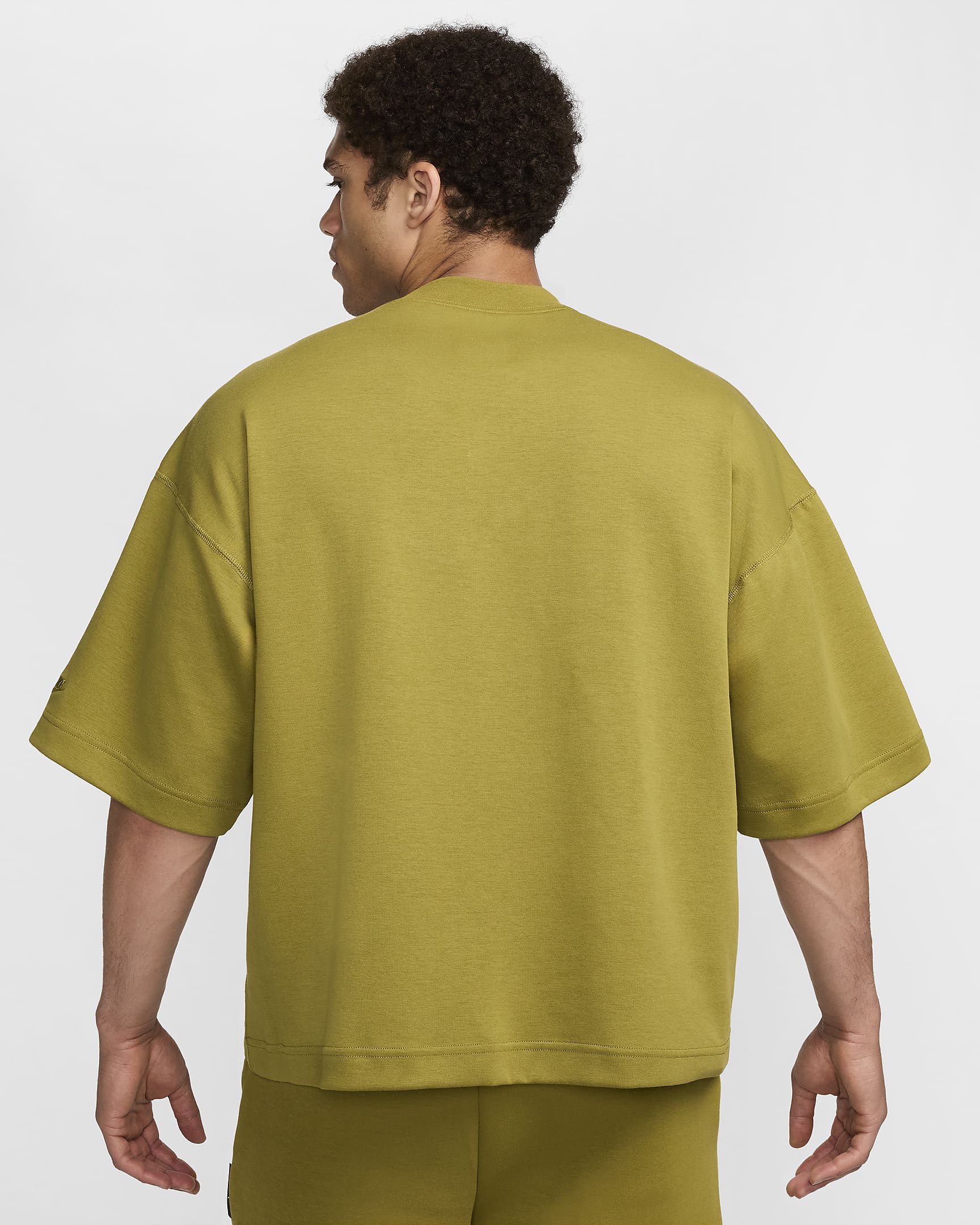 Haut en tissu Fleece à manches courtes Nike Tech pour homme - Pacific Moss/Pacific Moss