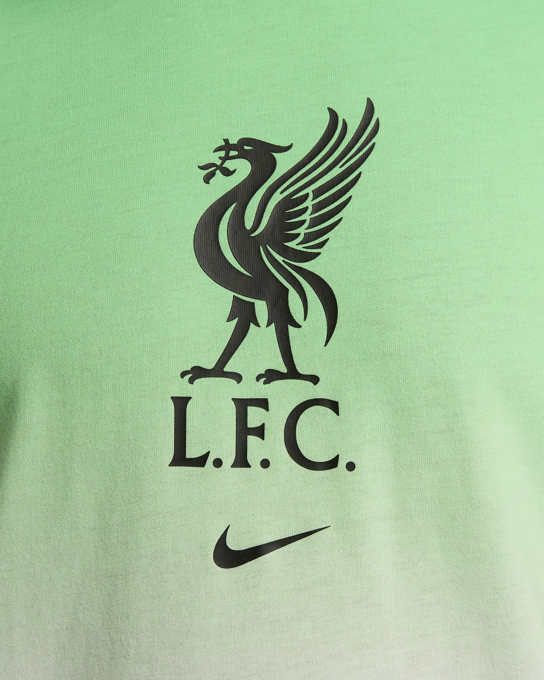 Liverpool FC Crest Men's Nike Soccer T-Shirt - White/Poison Green/Black/Black