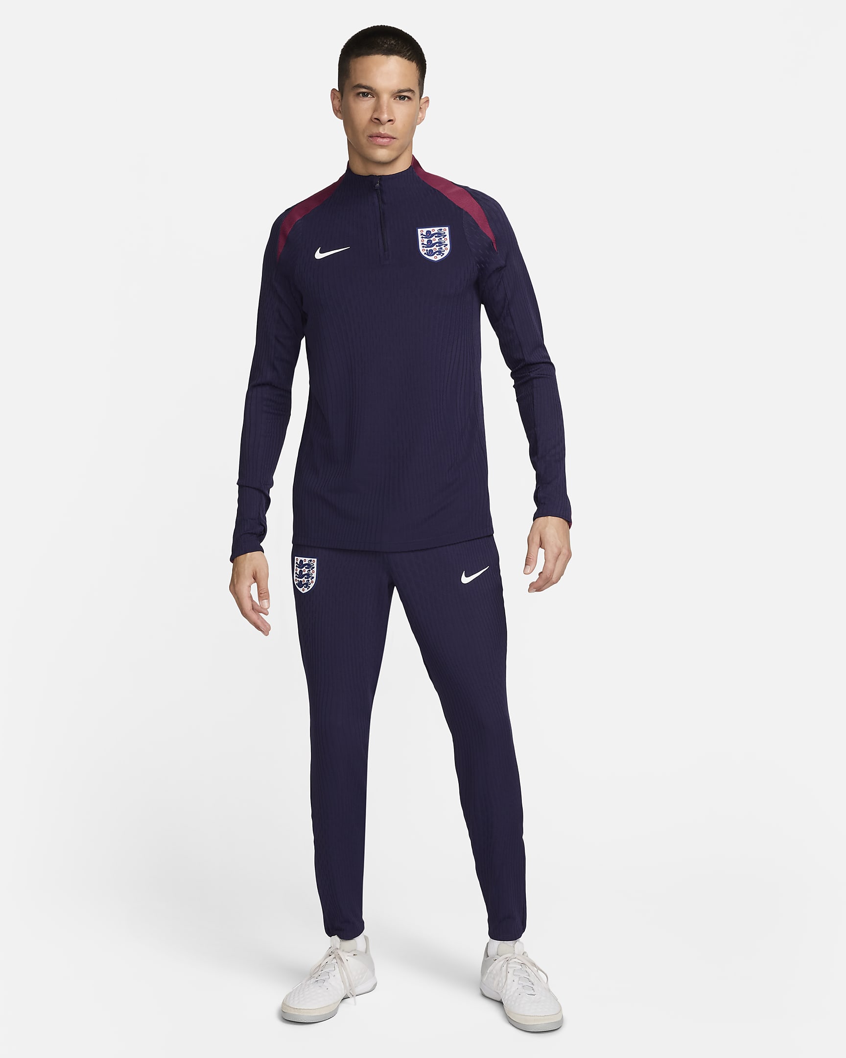 England Strike Elite Men's Nike Dri-FIT ADV Football Knit Pants - Purple Ink/White