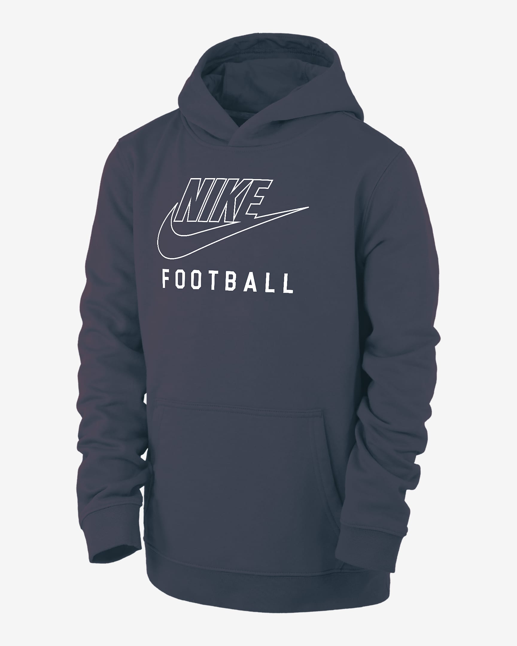 Nike Swoosh Club Fleece Big Kids' Football Pullover Hoodie - Thunder Blue