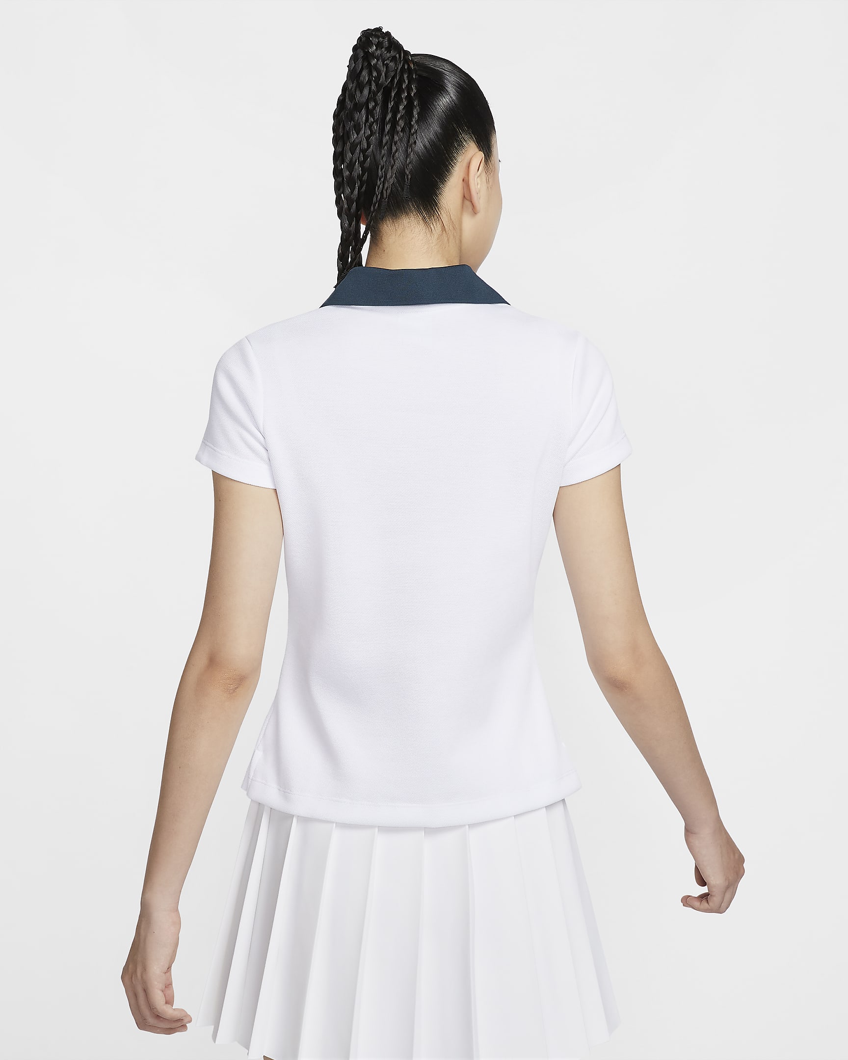 Nike Women by YOON Women's Short-Sleeve Polo - White/Armoury Navy