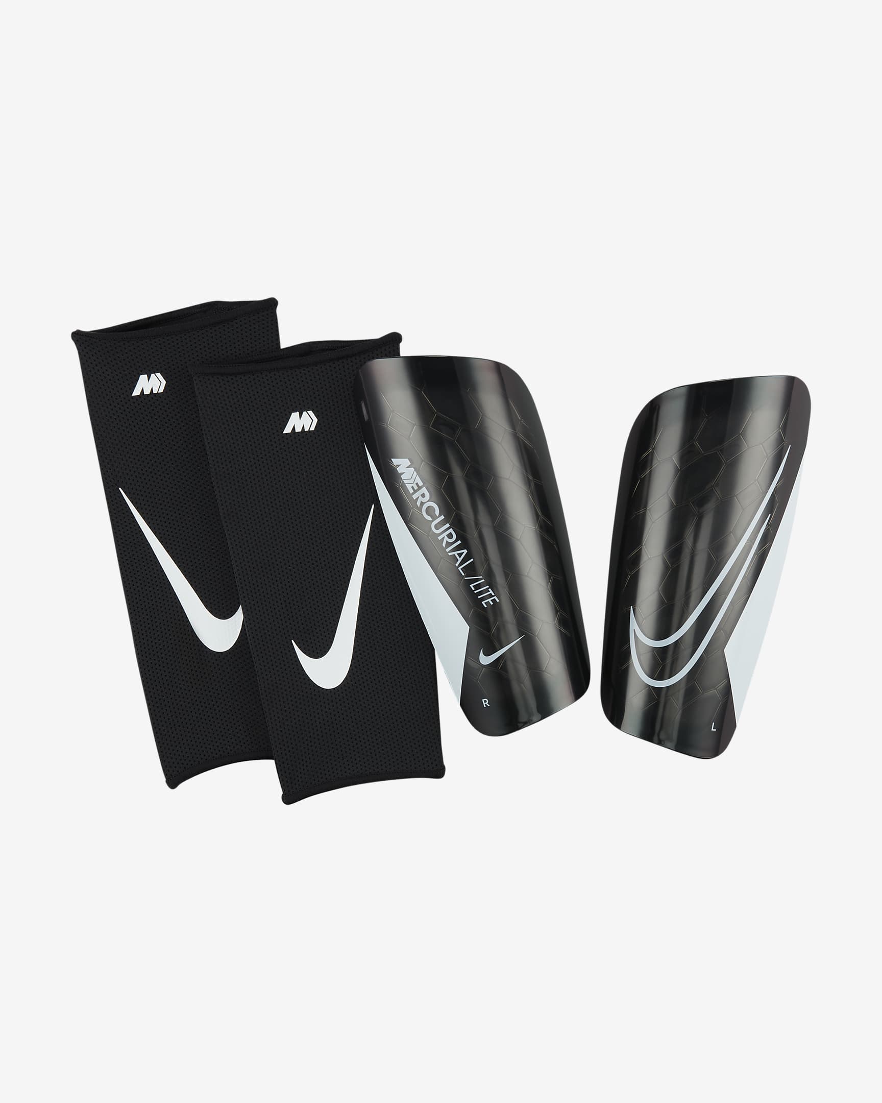 Nike Mercurial Lite Canyelleres de futbol - Negre/Negre/Blanc