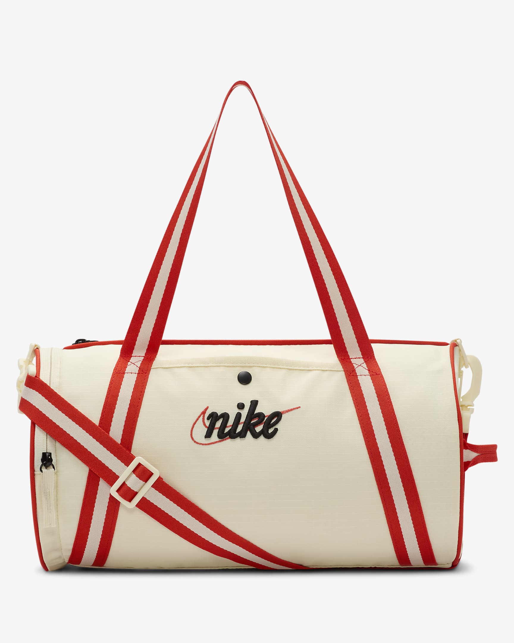 Nike Heritage Retro Duffel Bag (13L) - Coconut Milk/Picante Red/Black