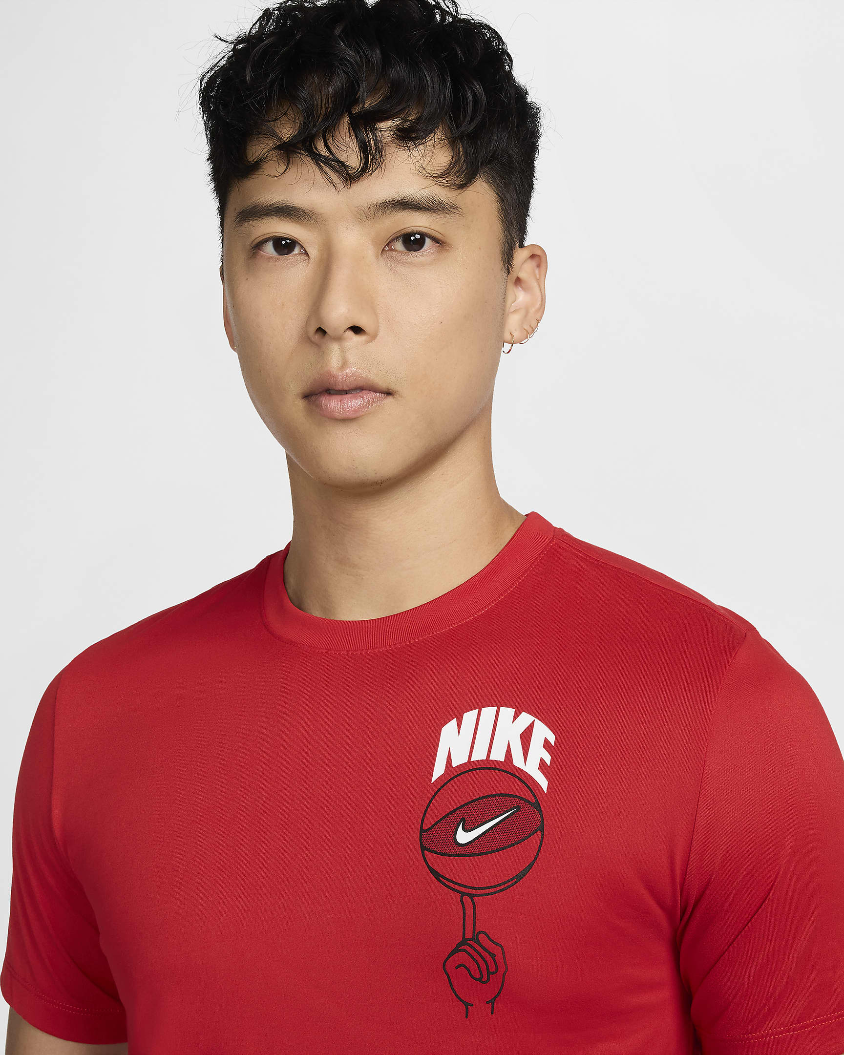 เสื้อยืดบาสเก็ตบอลผู้ชาย Dri-FIT Nike - University Red