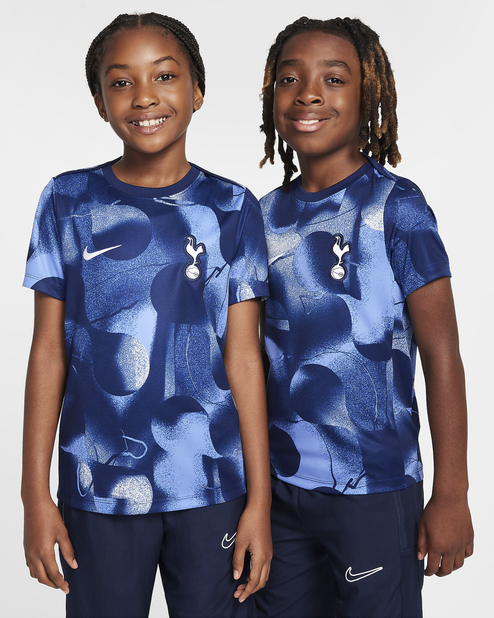 Tottenham Hotspur Academy Pro Big Kids' Nike Dri-FIT Soccer Pre-Match Short-Sleeve Top - Binary Blue/White