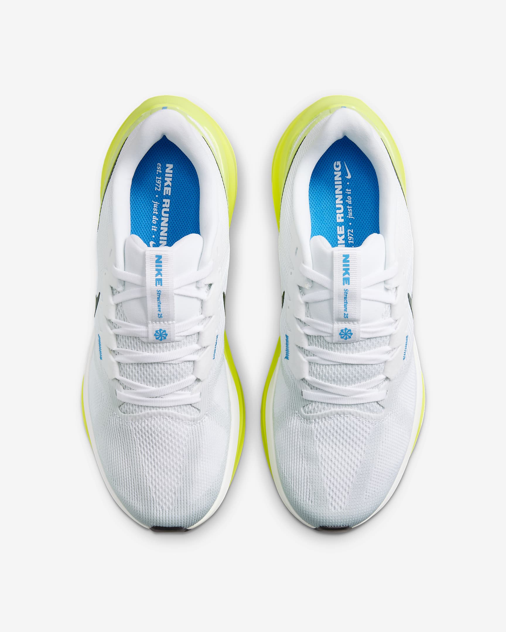 Nike Structure 25 Men's Road Running Shoes - White/Cyber/Photo Blue/Black