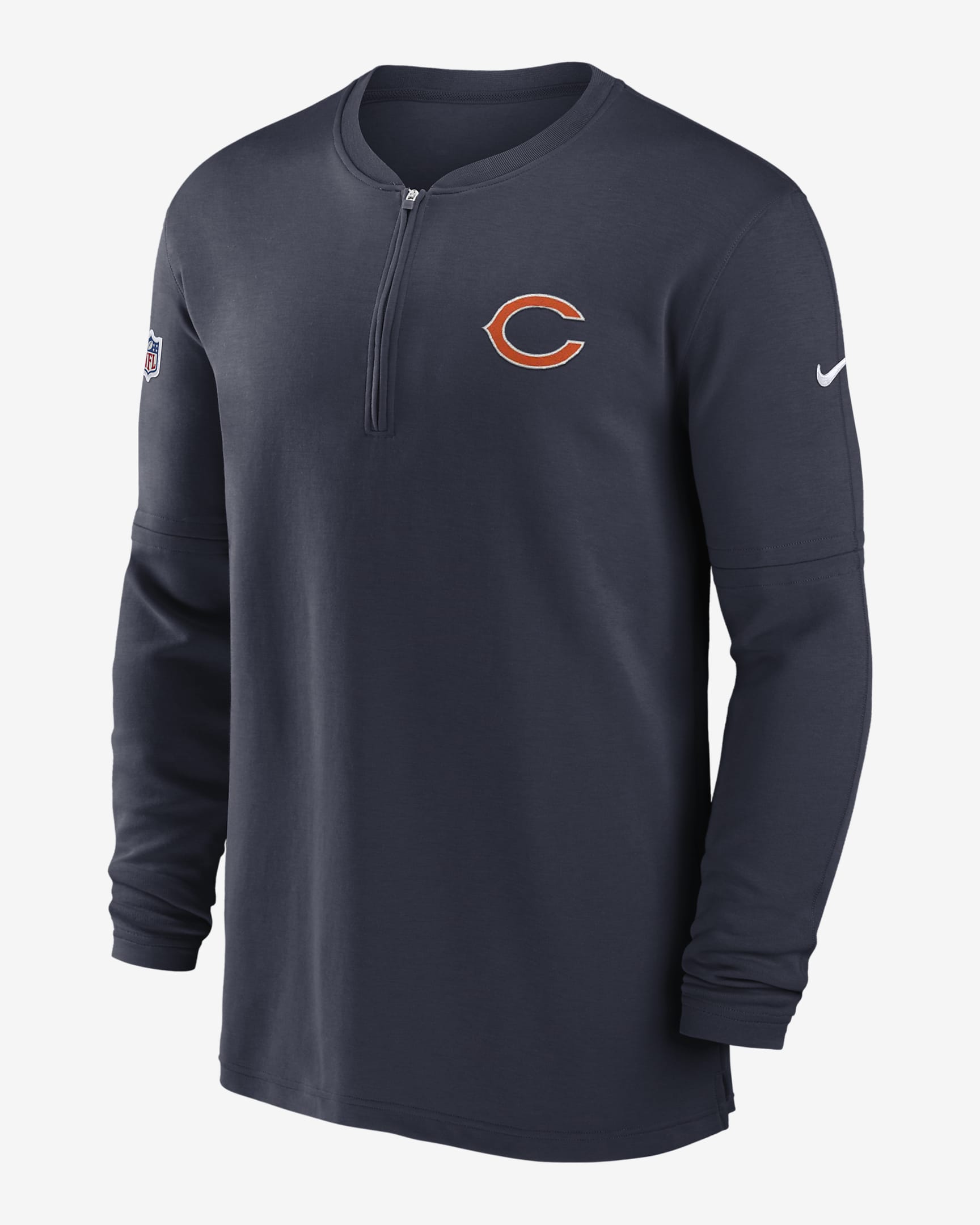 Chicago Bears Sideline Men’s Nike Dri-FIT NFL 1/2-Zip Long-Sleeve Top ...