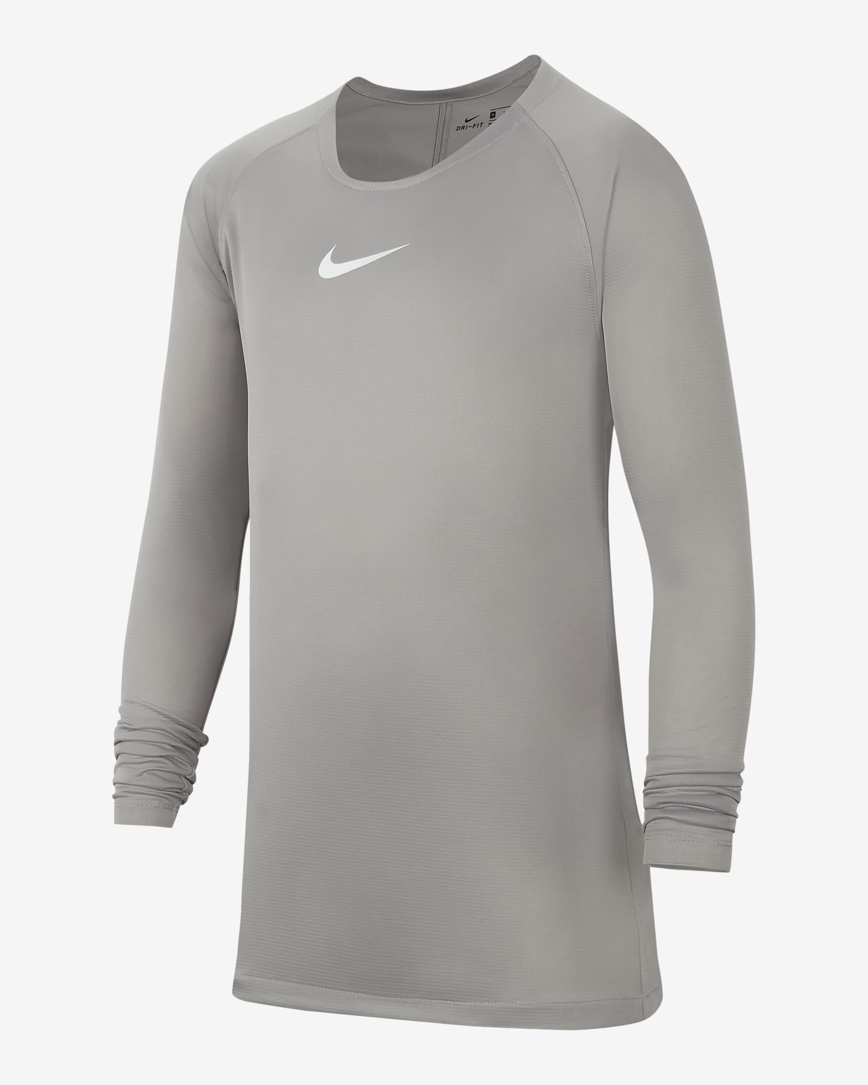 Nike Dri-FIT Park First Layer Kids' Soccer Jersey - Pewter Grey/White