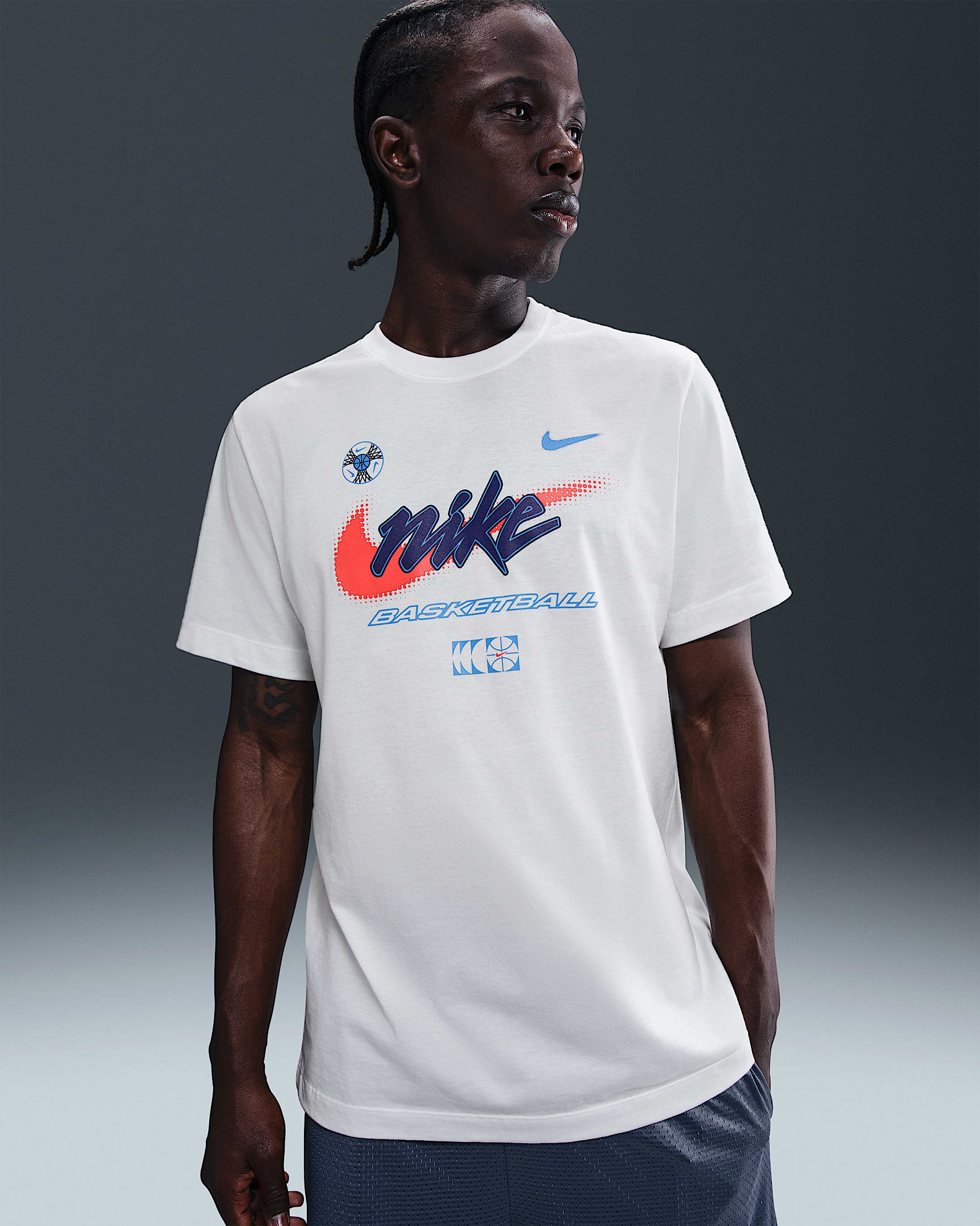 Nike basketbalshirt voor heren - Summit White