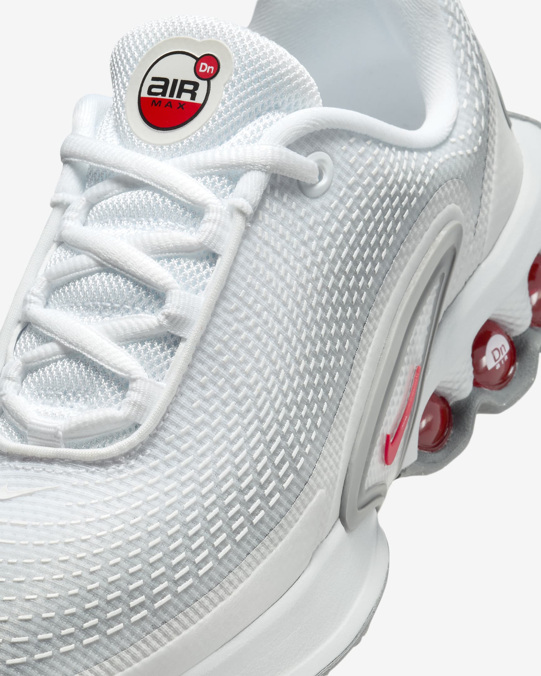 Nike Air Max Dn SE Schuh (ältere Kinder) - Light Smoke Grey/Weiß/Smoke Grey/University Red