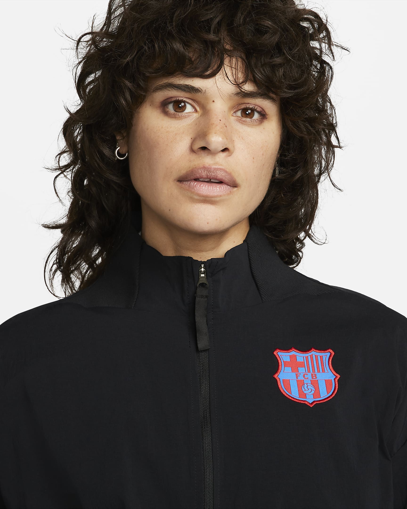 F.C. Barcelona Women's Nike Dri-FIT Woven Football Jacket. Nike PT