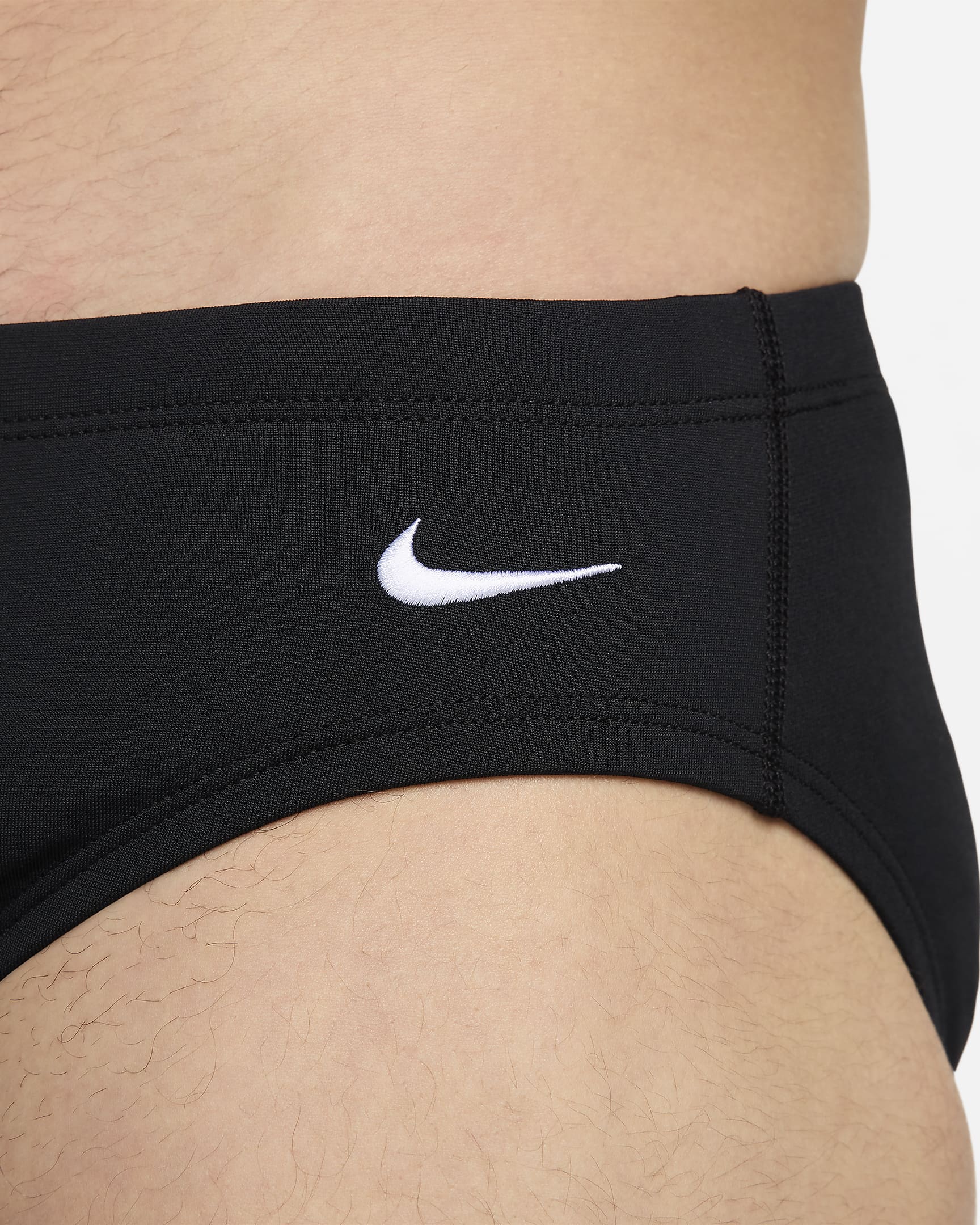 Slip da mare Nike Solid - Uomo - Nero/Nero/Bianco