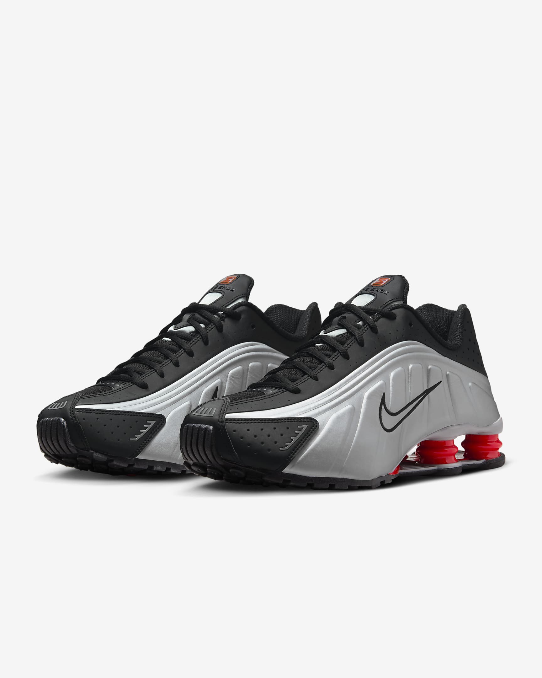 Nike Shox R4 Shoes - Black/Max Orange/Metallic Silver