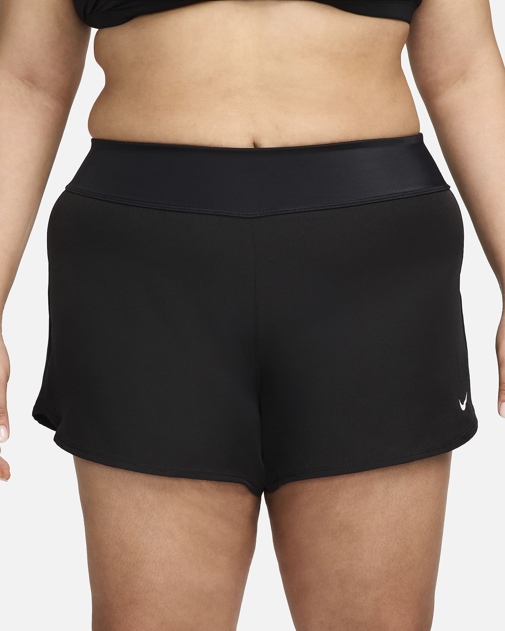 Shorts de playa para mujer (talla grande) Nike Solid Element - Negro