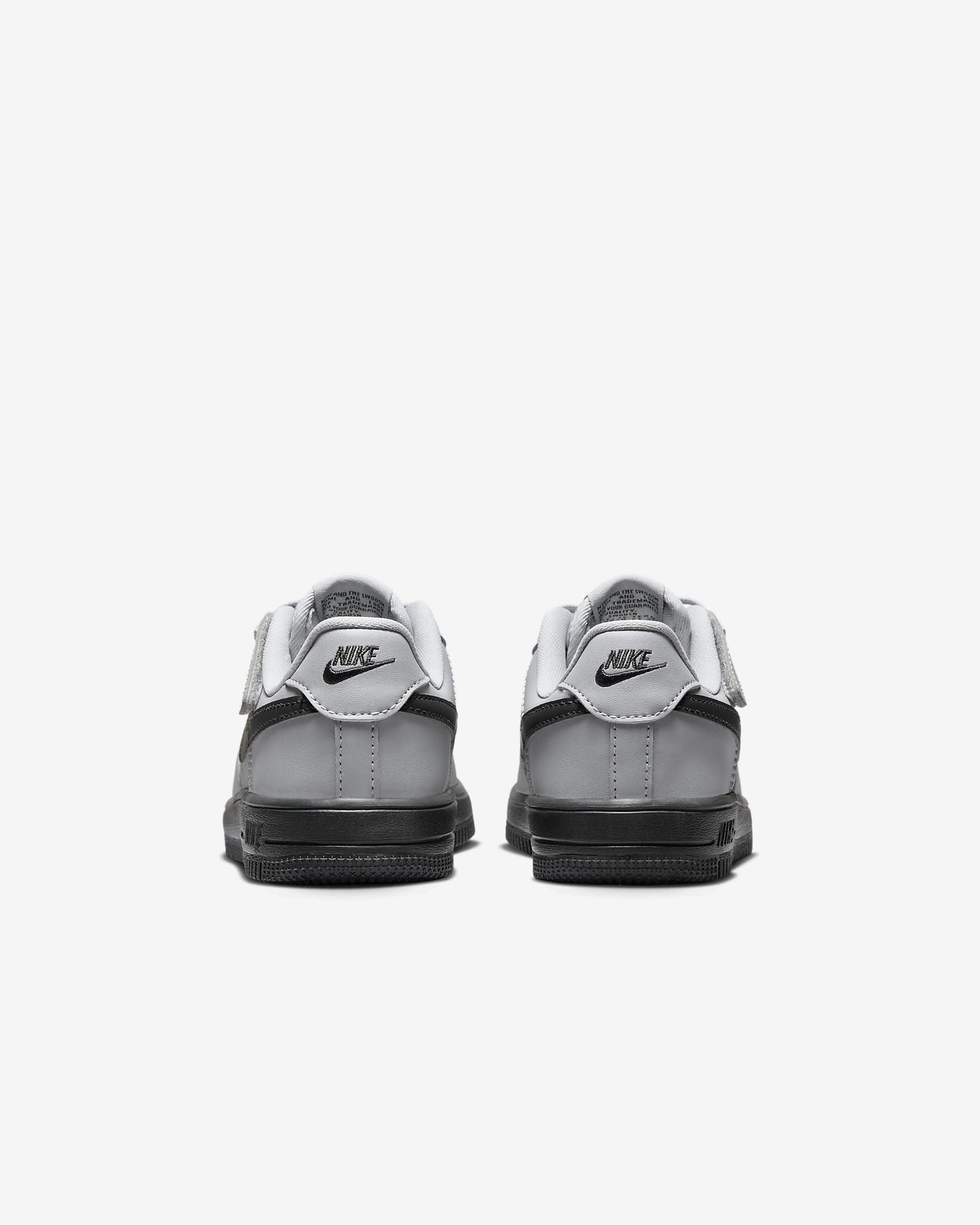 Nike Force 1 Low EasyOn Younger Kids' Shoes - Wolf Grey/Dark Smoke Grey