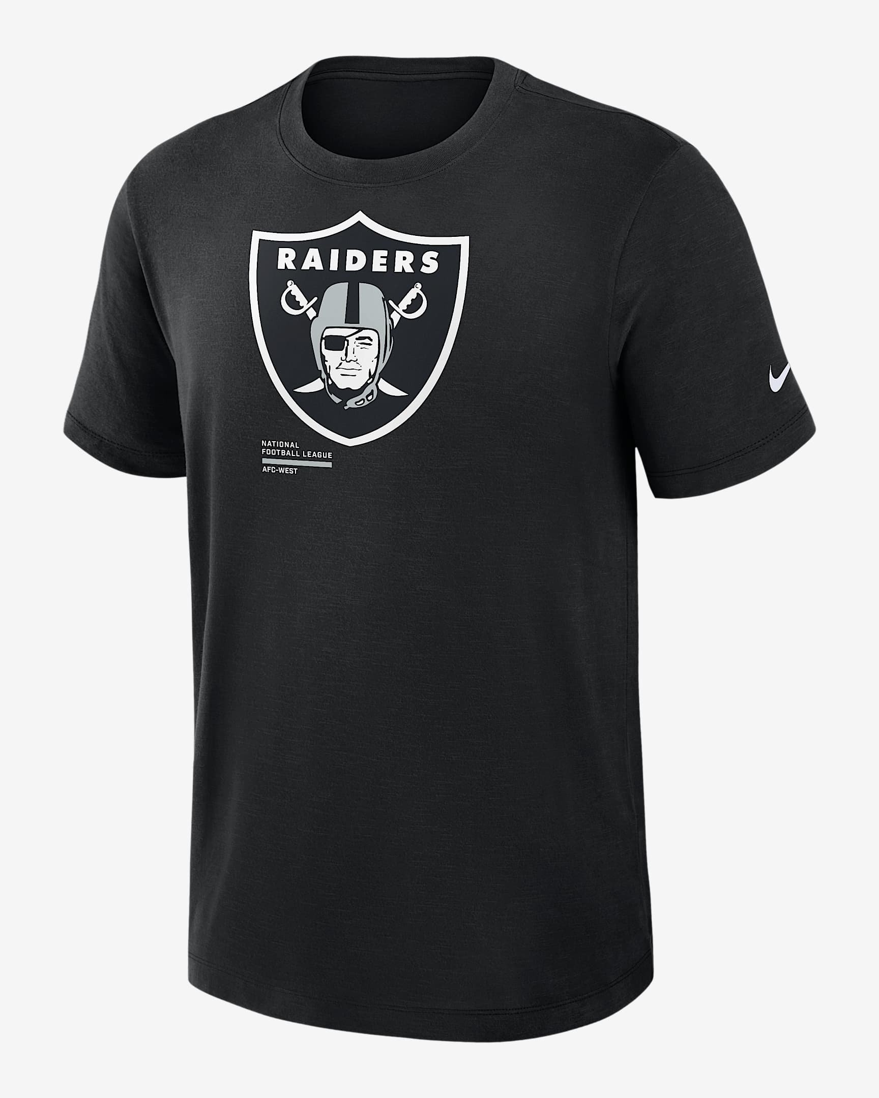 Playera Nike Dri-FIT de la NFL para hombre Las Vegas Raiders Slub - Negro