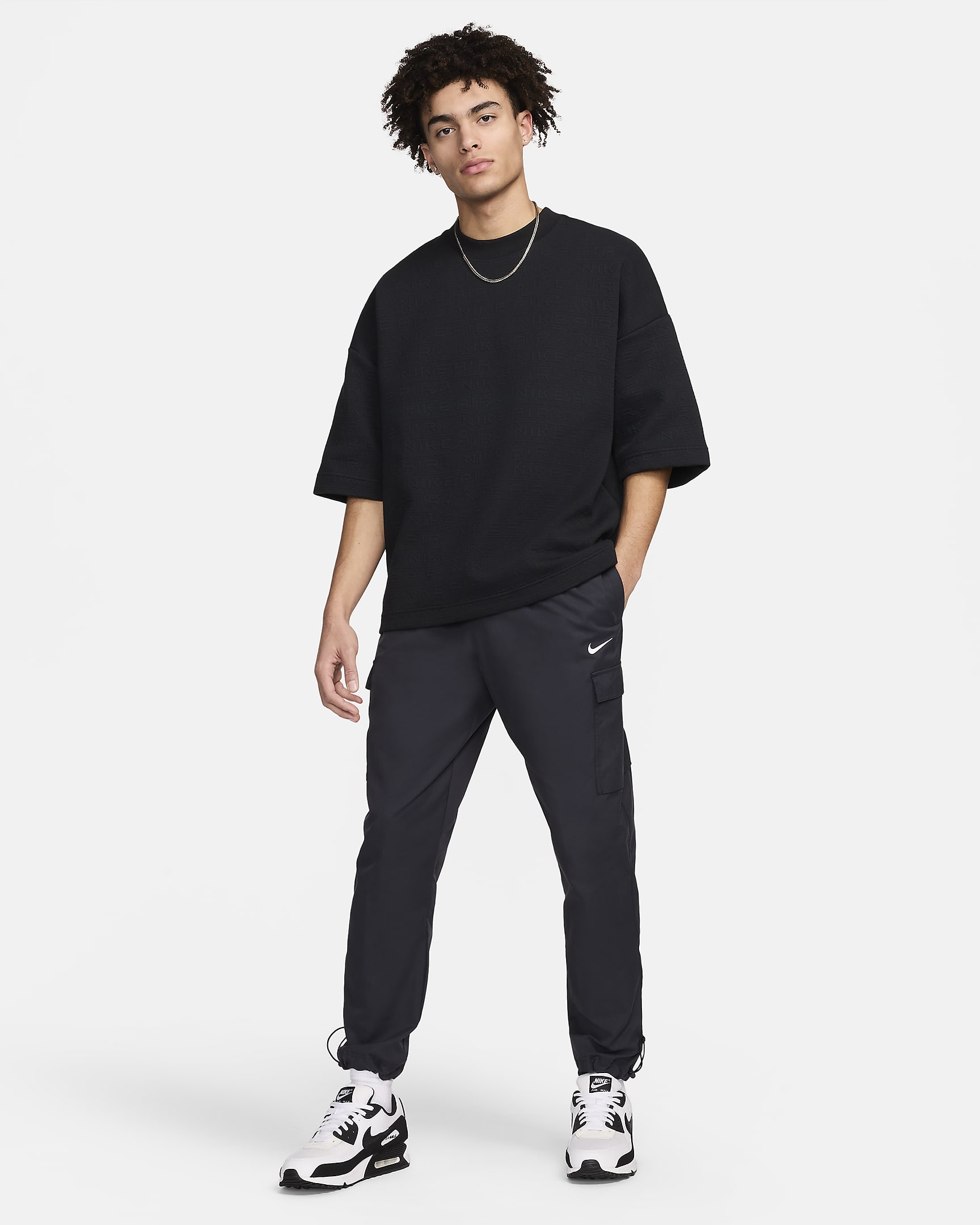 Nike Sportswear Men's Woven Pants - Black/White