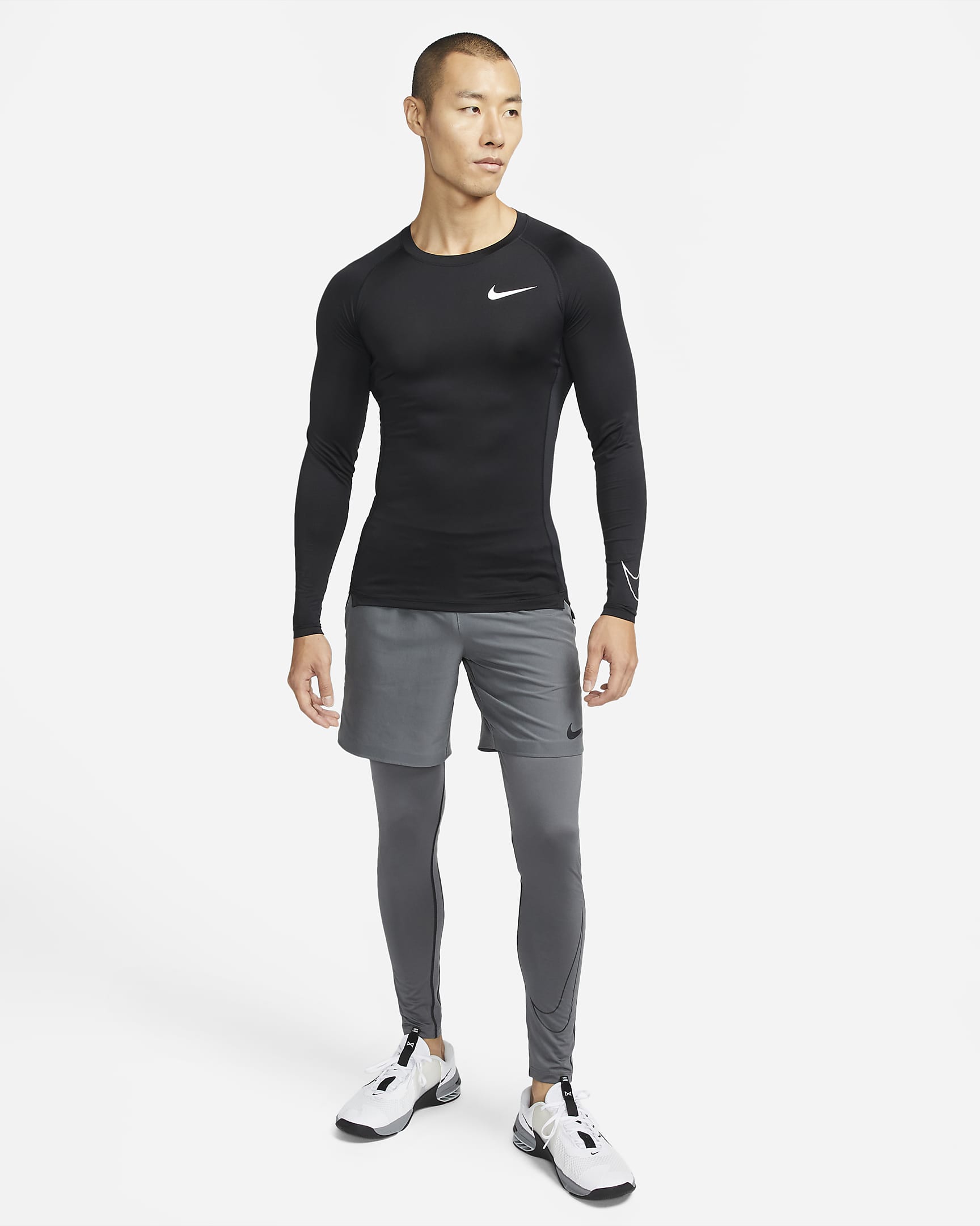 Nike Pro Dri-FIT Men's Tight-Fit Long-Sleeve Top. Nike ID