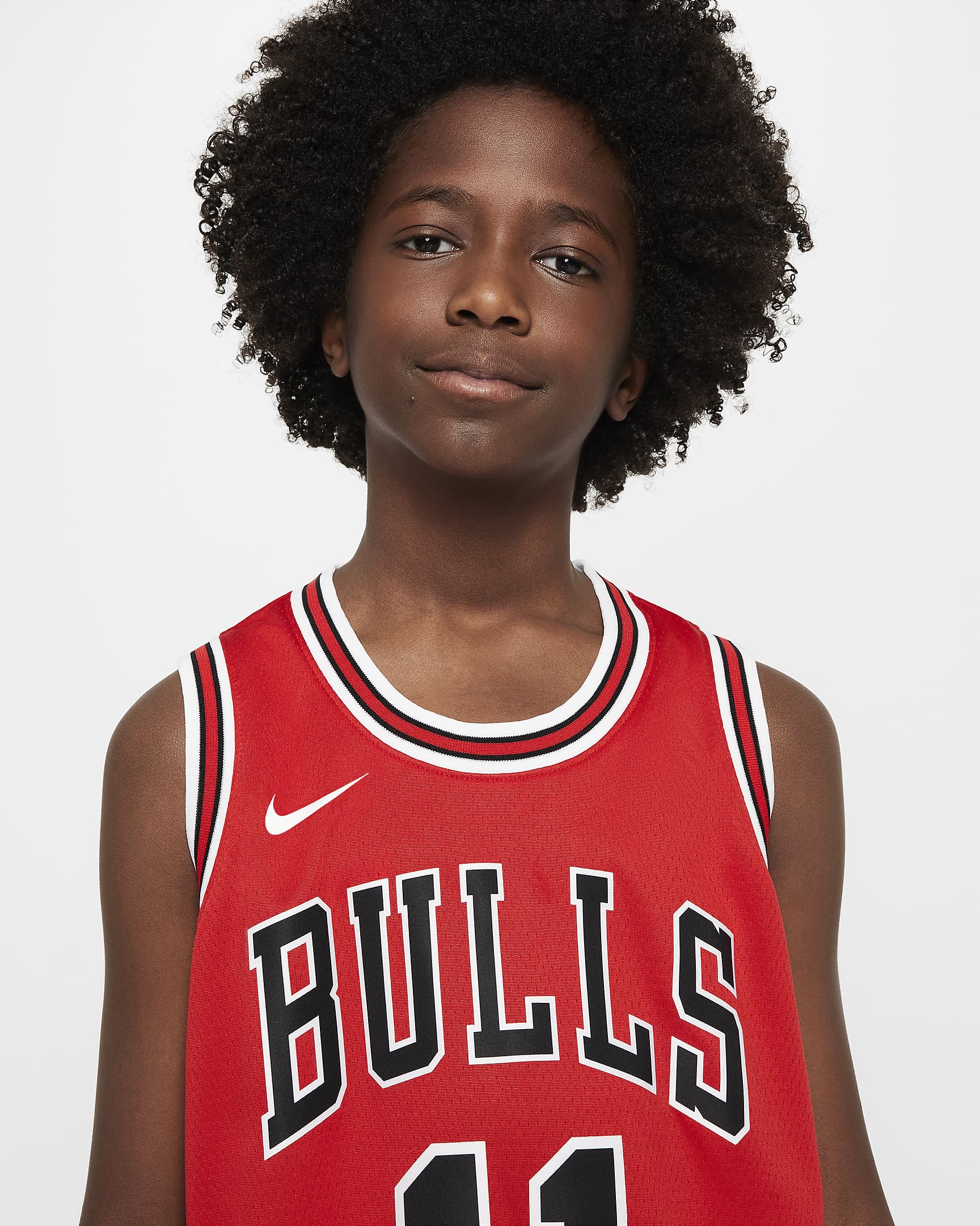 Chicago Bulls 2023/24 Icon Edition Older Kids' Nike NBA Swingman Jersey - University Red