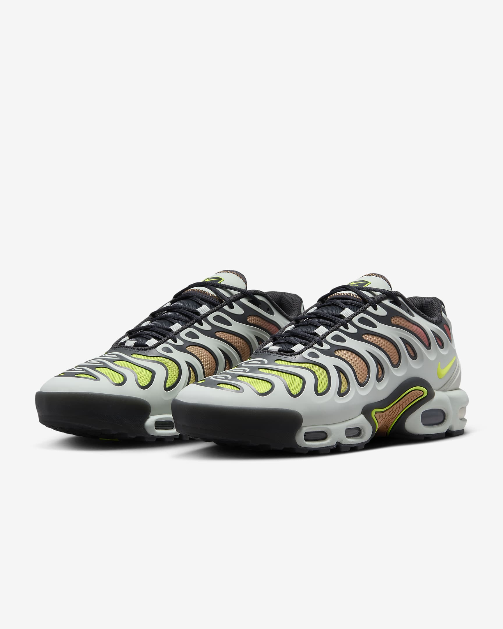 Nike Air Max Plus Drift Men's Shoes - Light Silver/Dark Smoke Grey/Amber Brown/Volt