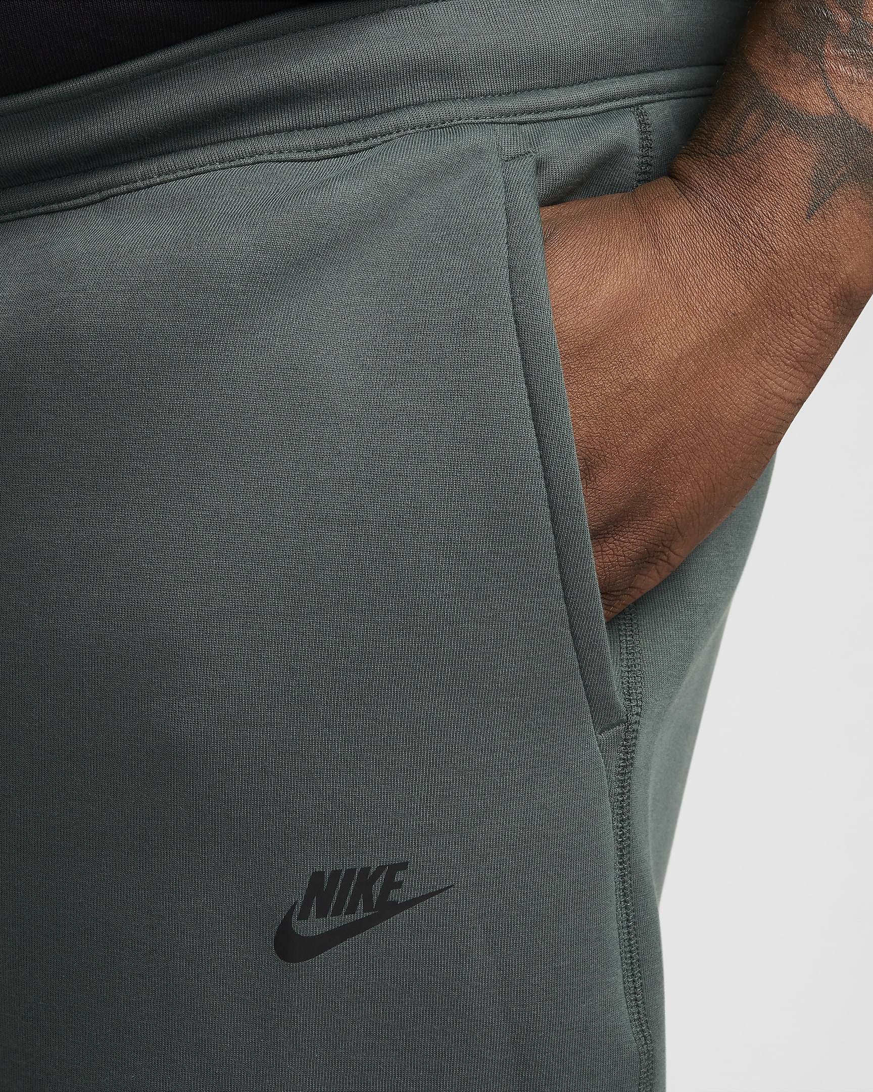 Joggers para hombre Nike Sportswear Tech Fleece - Verde vintage/Negro