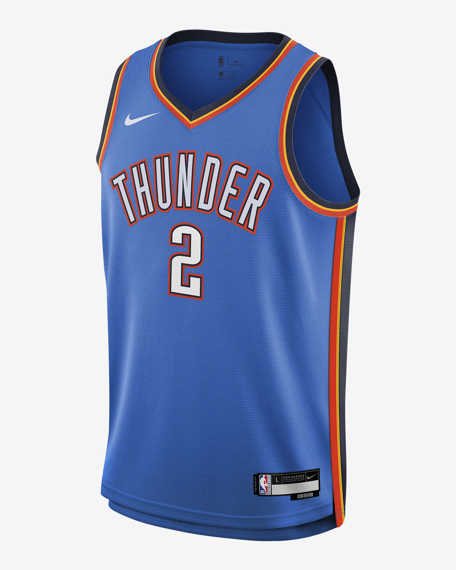 Jersey Nike de la NBA Swingman para niños talla grande Shai Gilgeous-Alexander Oklahoma City Thunder 2024/25 Icon Edition - Azul señal