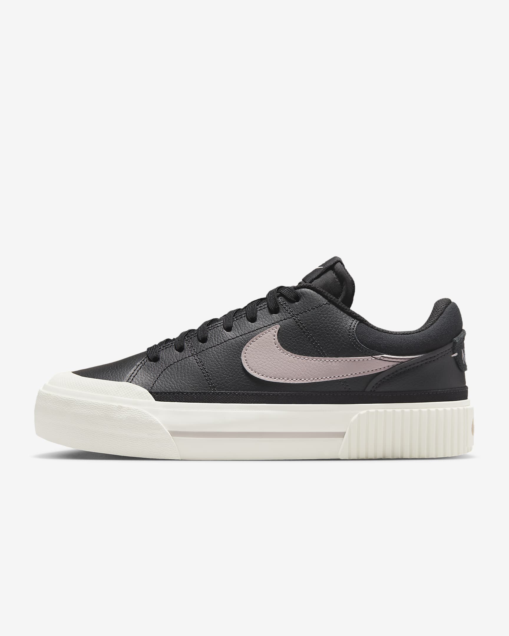 Calzado para mujer Nike Court Legacy Lift - Negro/Vela/Violeta platino