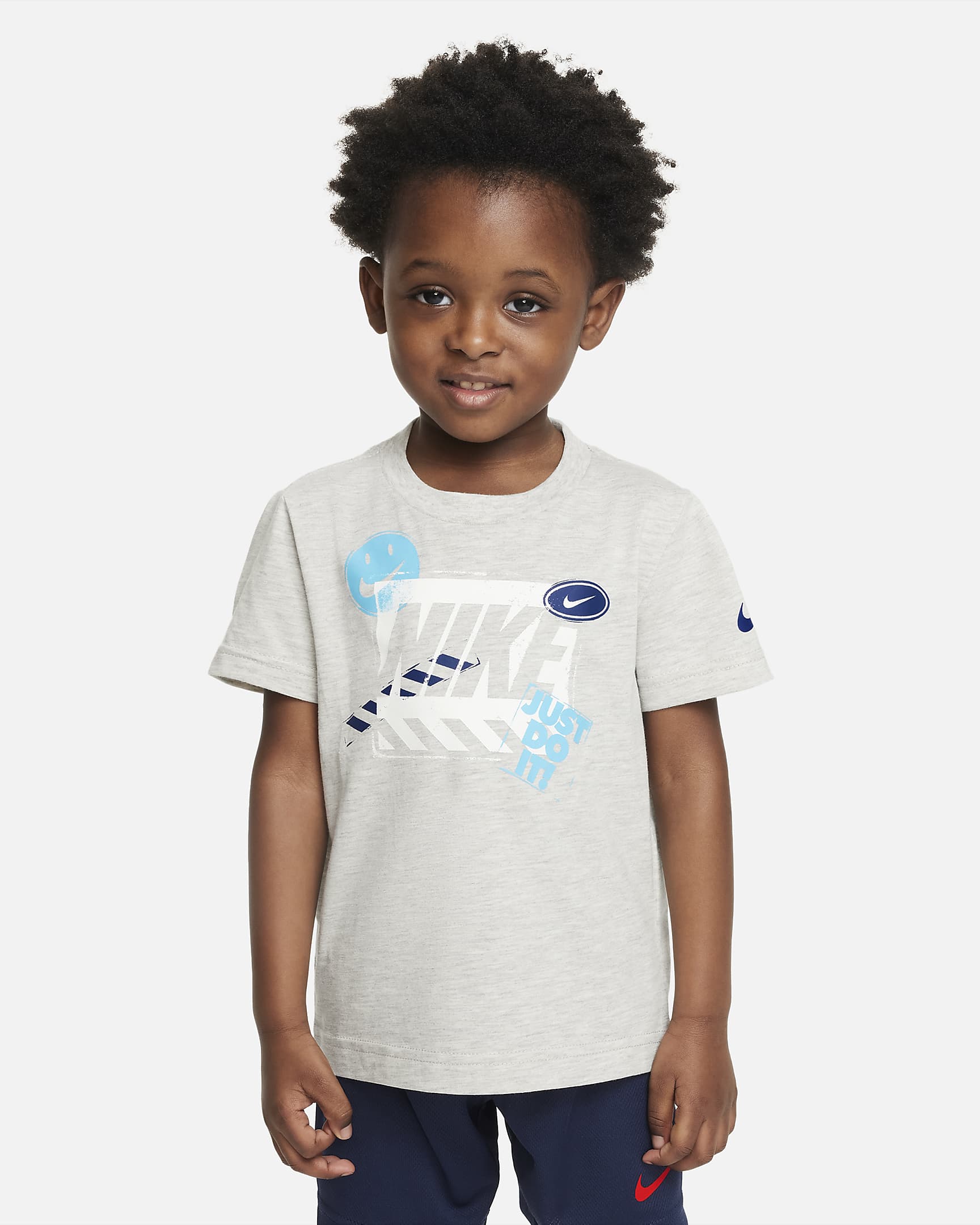 Nike Hazard Stamp Tee Toddler T-Shirt - Grey Heather