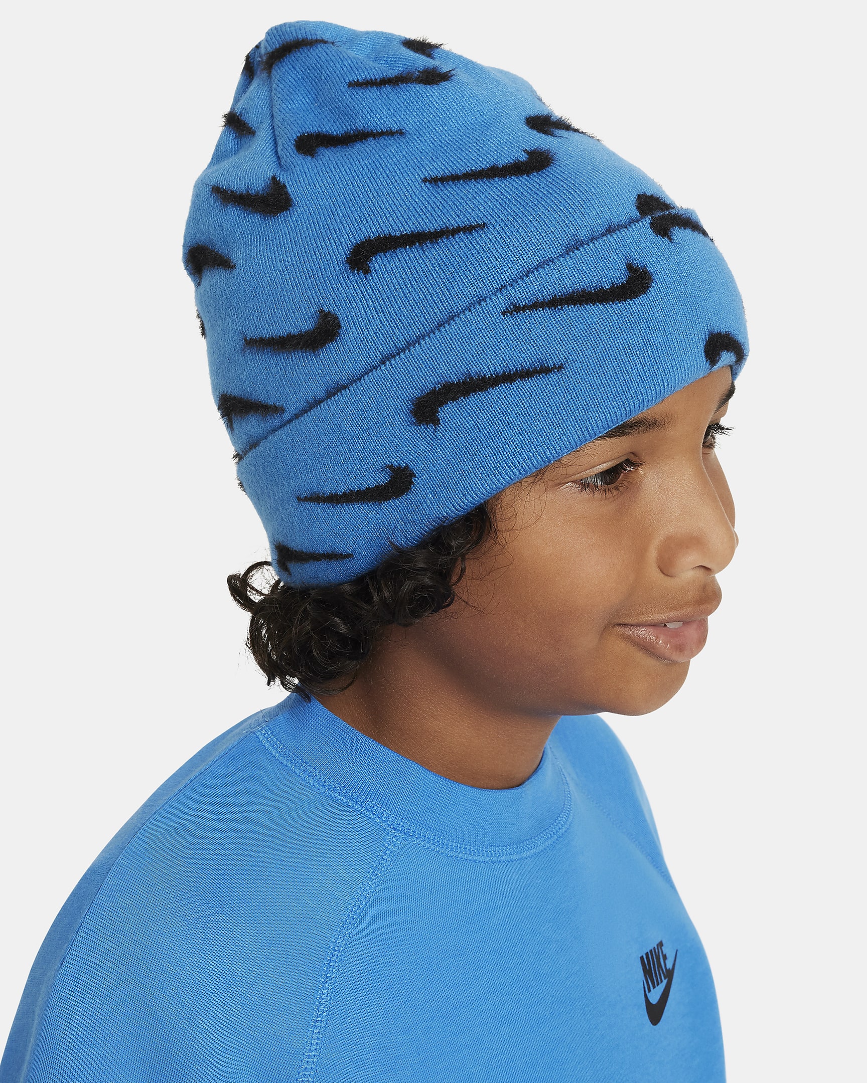 Nike Peak Kids' Pom-Pom Beanie - Photo Blue